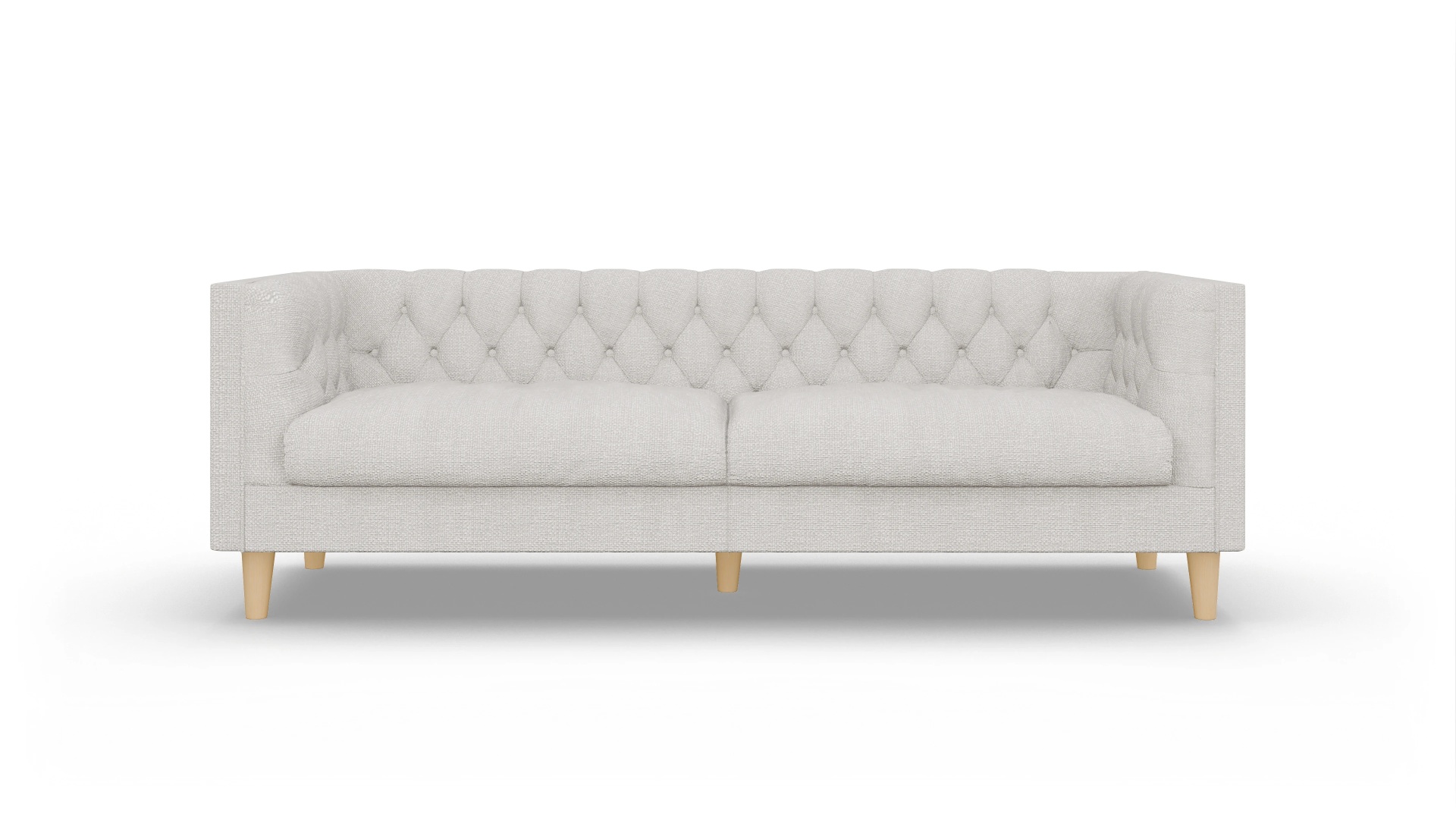 Stoff-Chesterfield NewChester.01 Ansicht des Produktes NewChester.01 3-Sitzer in Stoff weiß