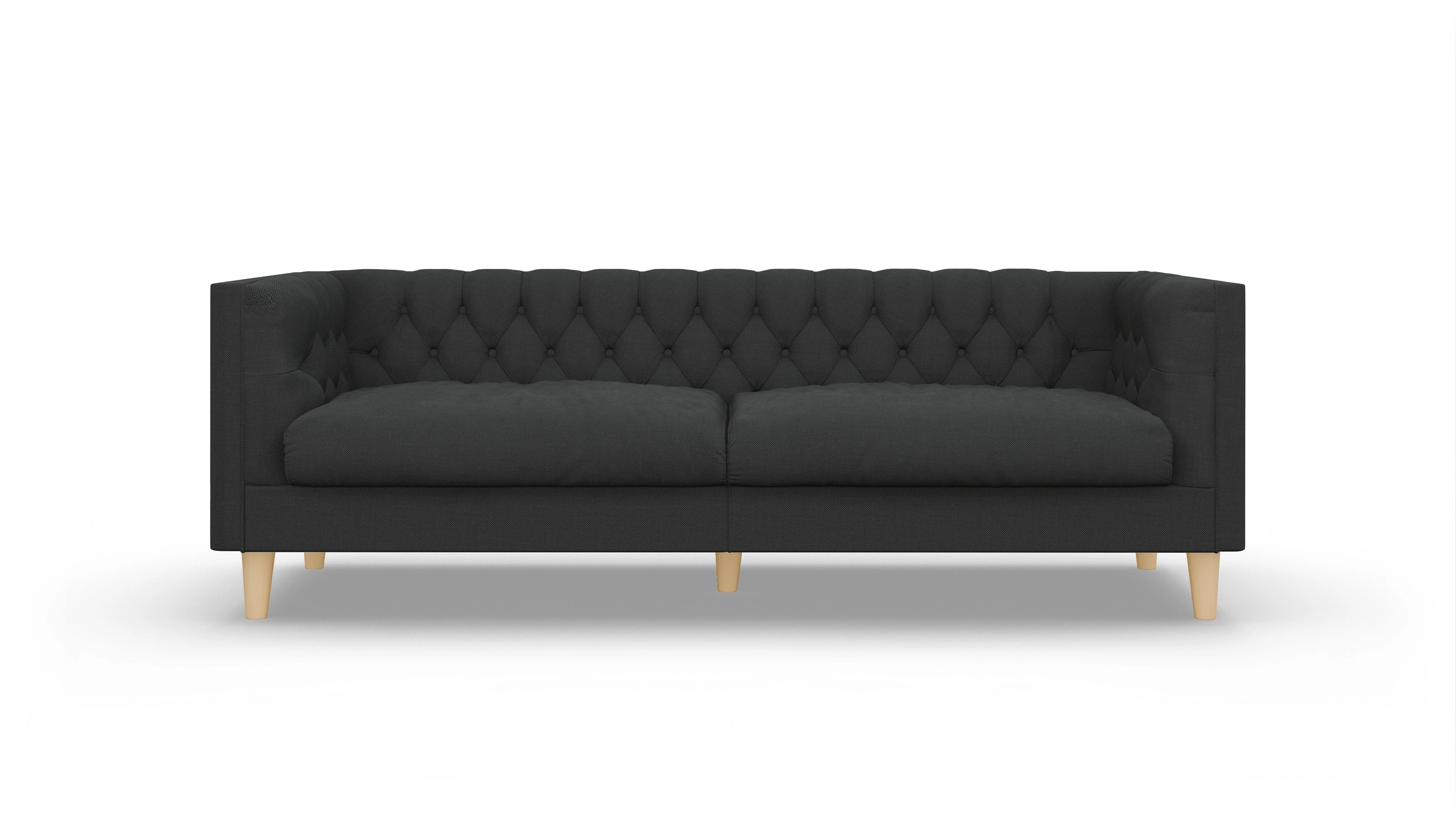 Ansicht des Produktes NewChester.01 3-Sitzer in Stoff schwarz