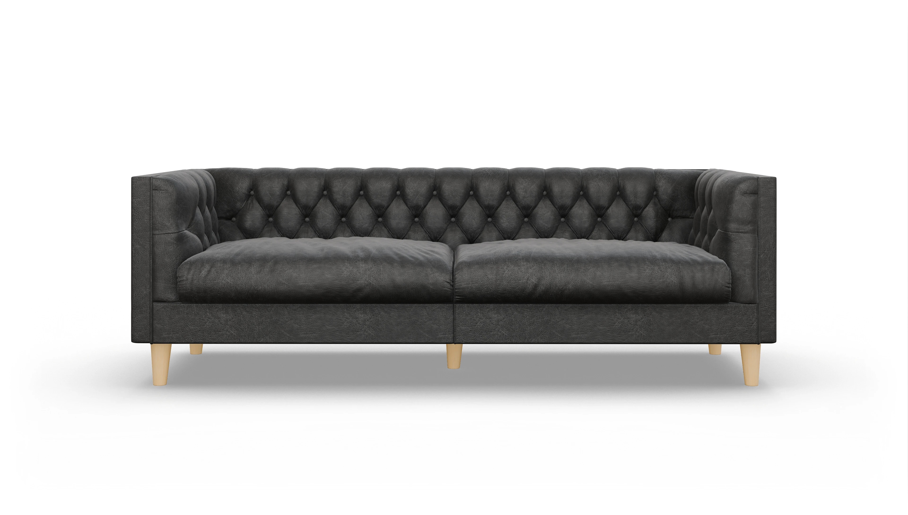 Ansicht des Produktes NewChester.01 3-Sitzer in Leder schwarz