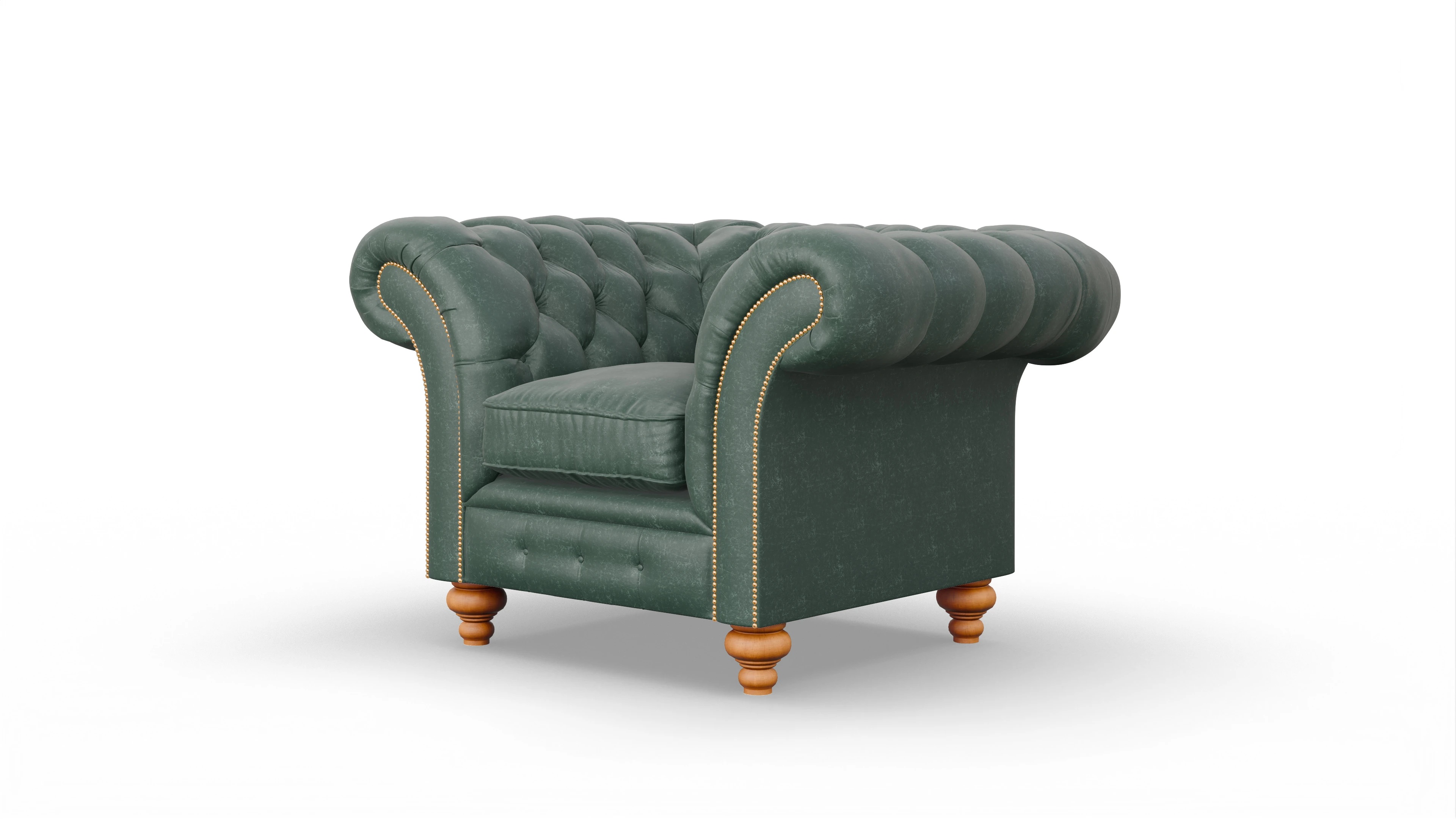 Ansicht des Produktes Knightsbridge Sessel in Leder grün