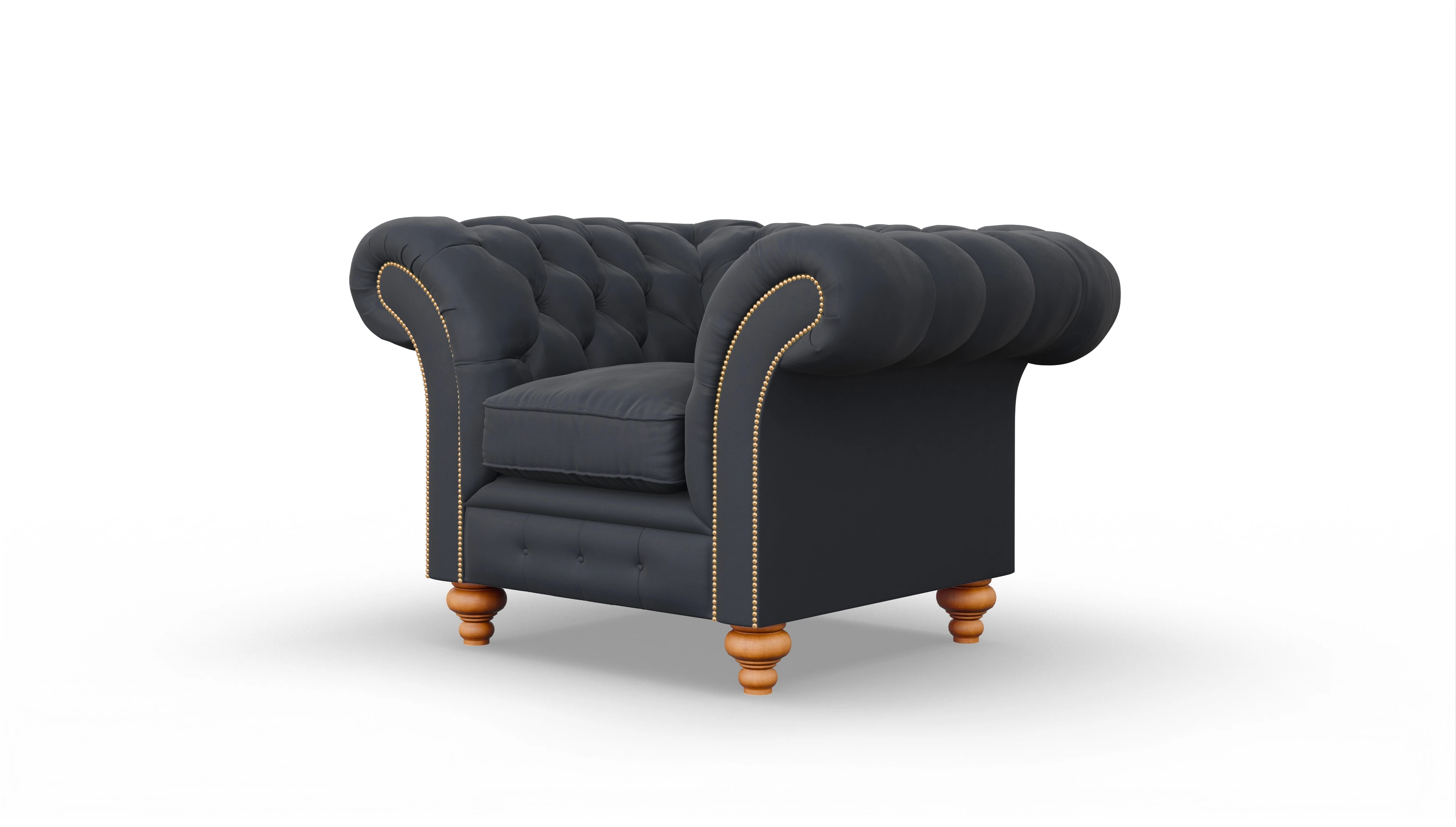 Ansicht des Produktes Knightsbridge Sessel in Leder blau