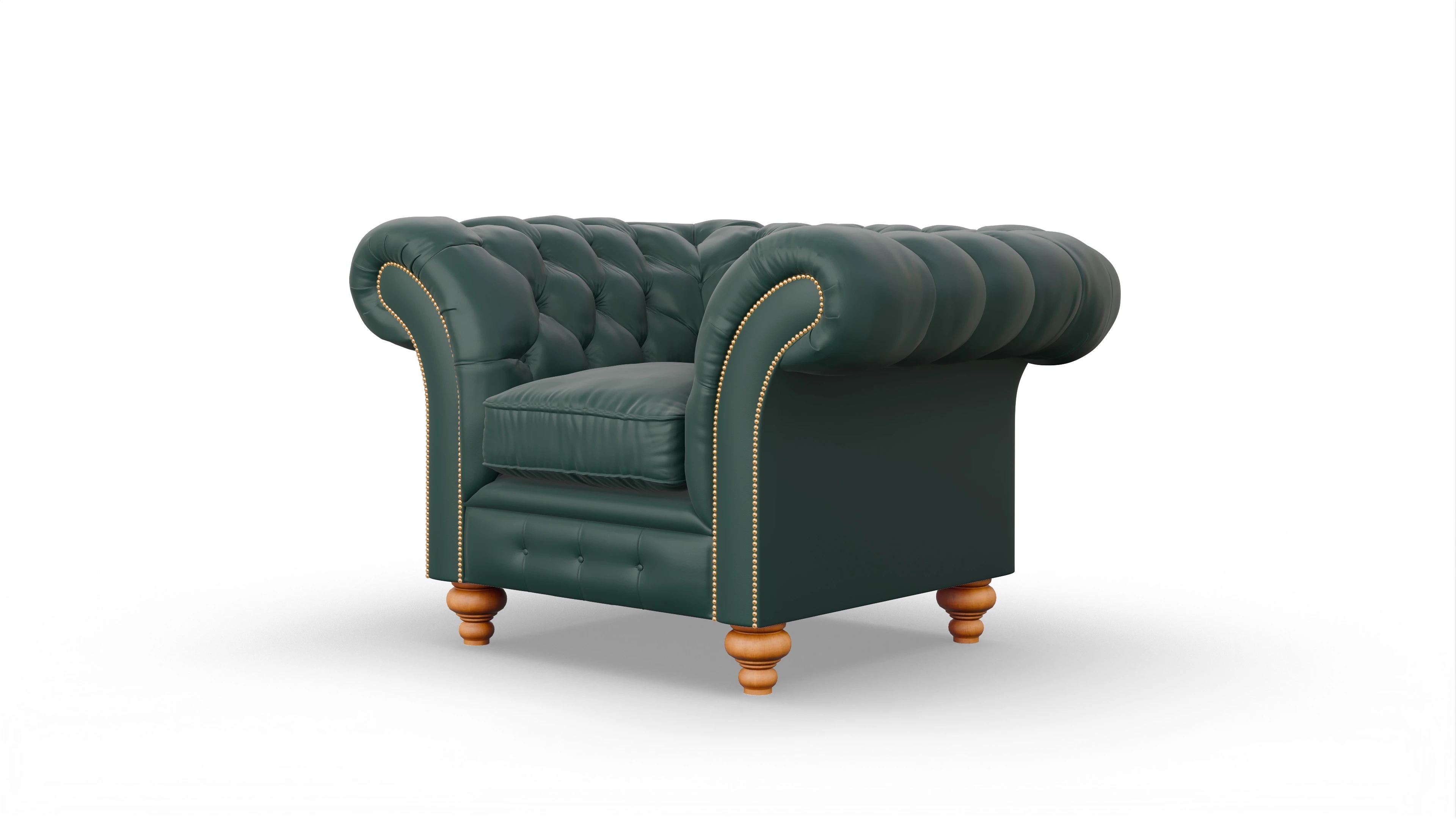 Ansicht des Produktes Knightsbridge Sessel in Leder grün