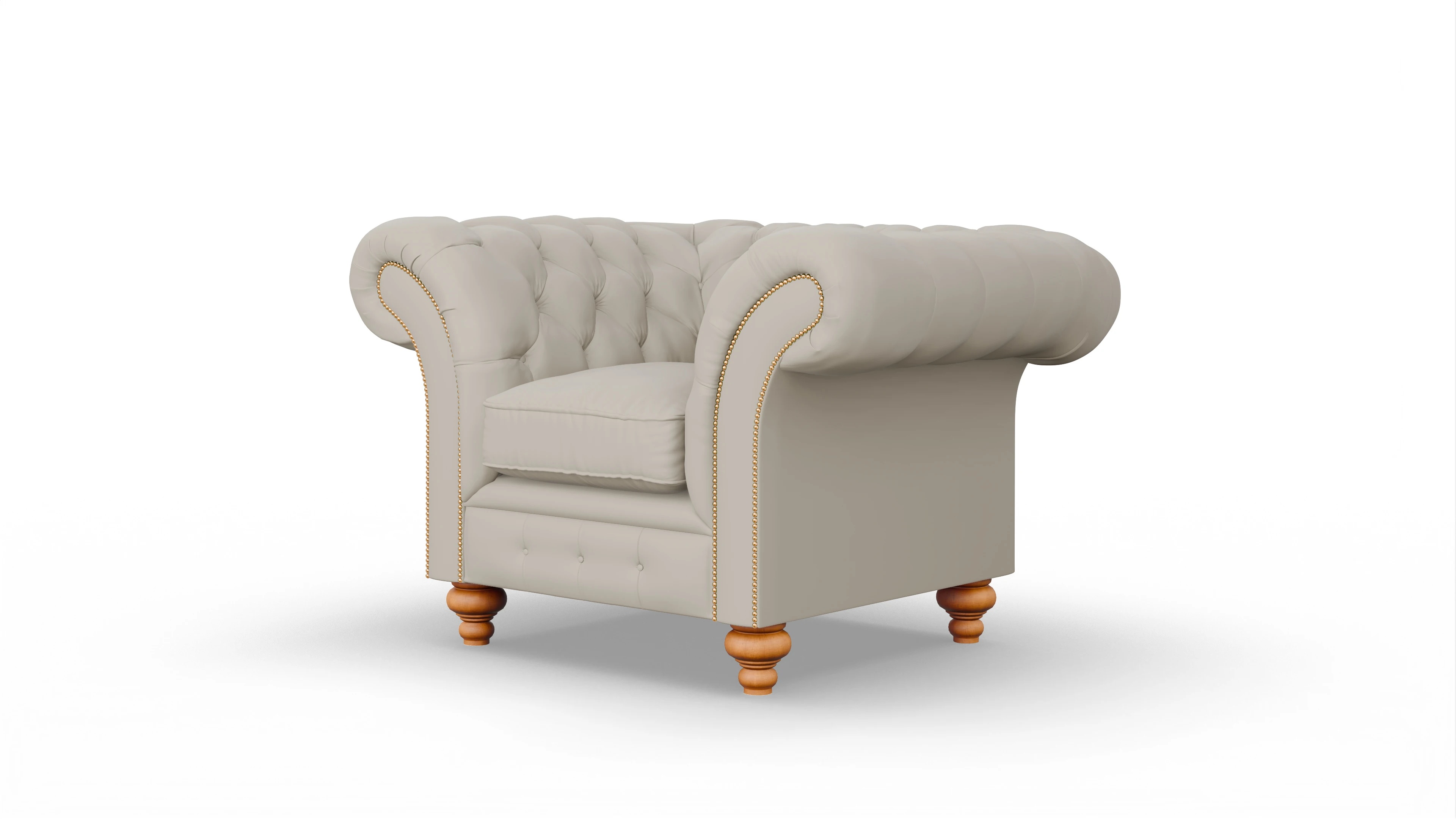 Ansicht des Produktes Knightsbridge Sessel in Leder weiß