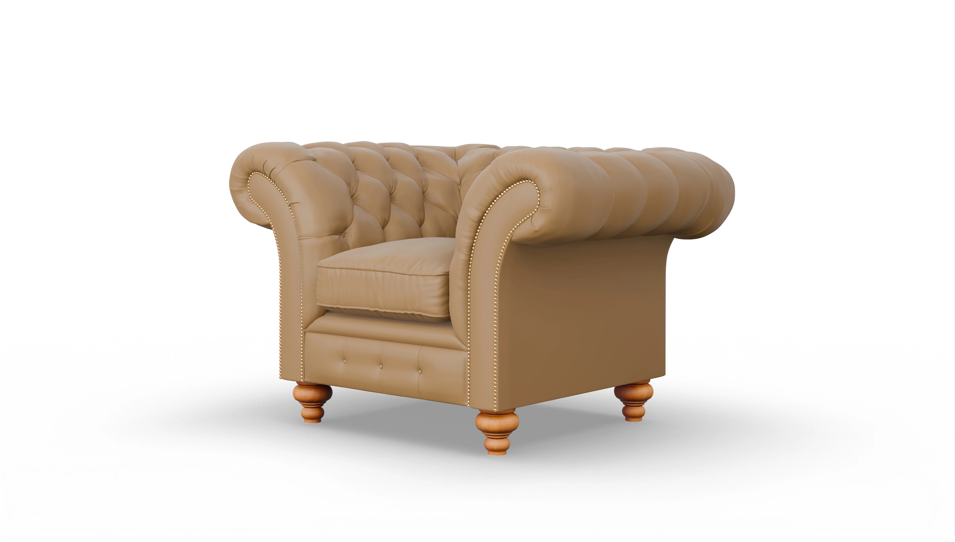 Ansicht des Produktes Knightsbridge Sessel in Leder gelb