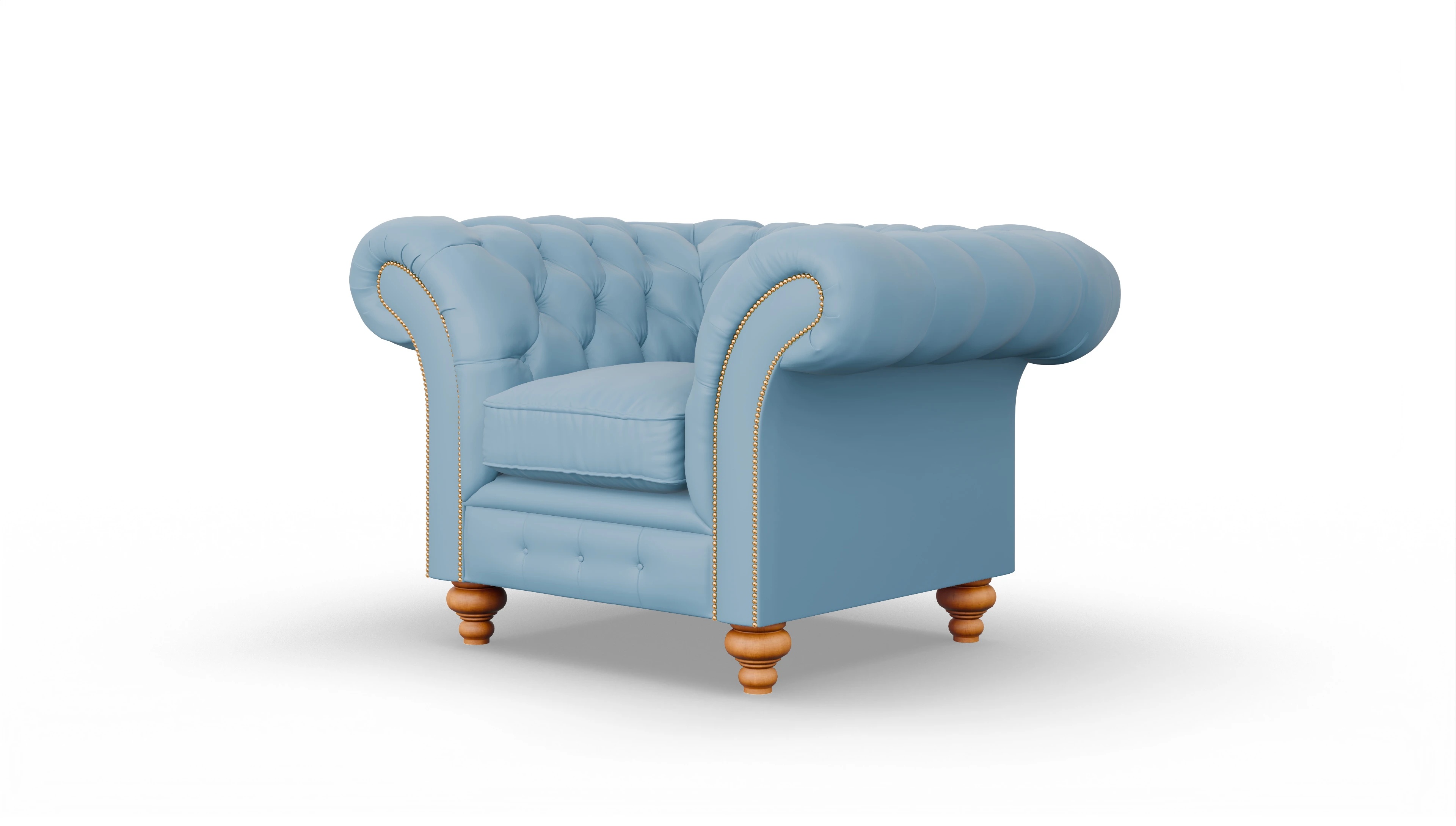 Ansicht des Produktes Knightsbridge Sessel in Leder blau