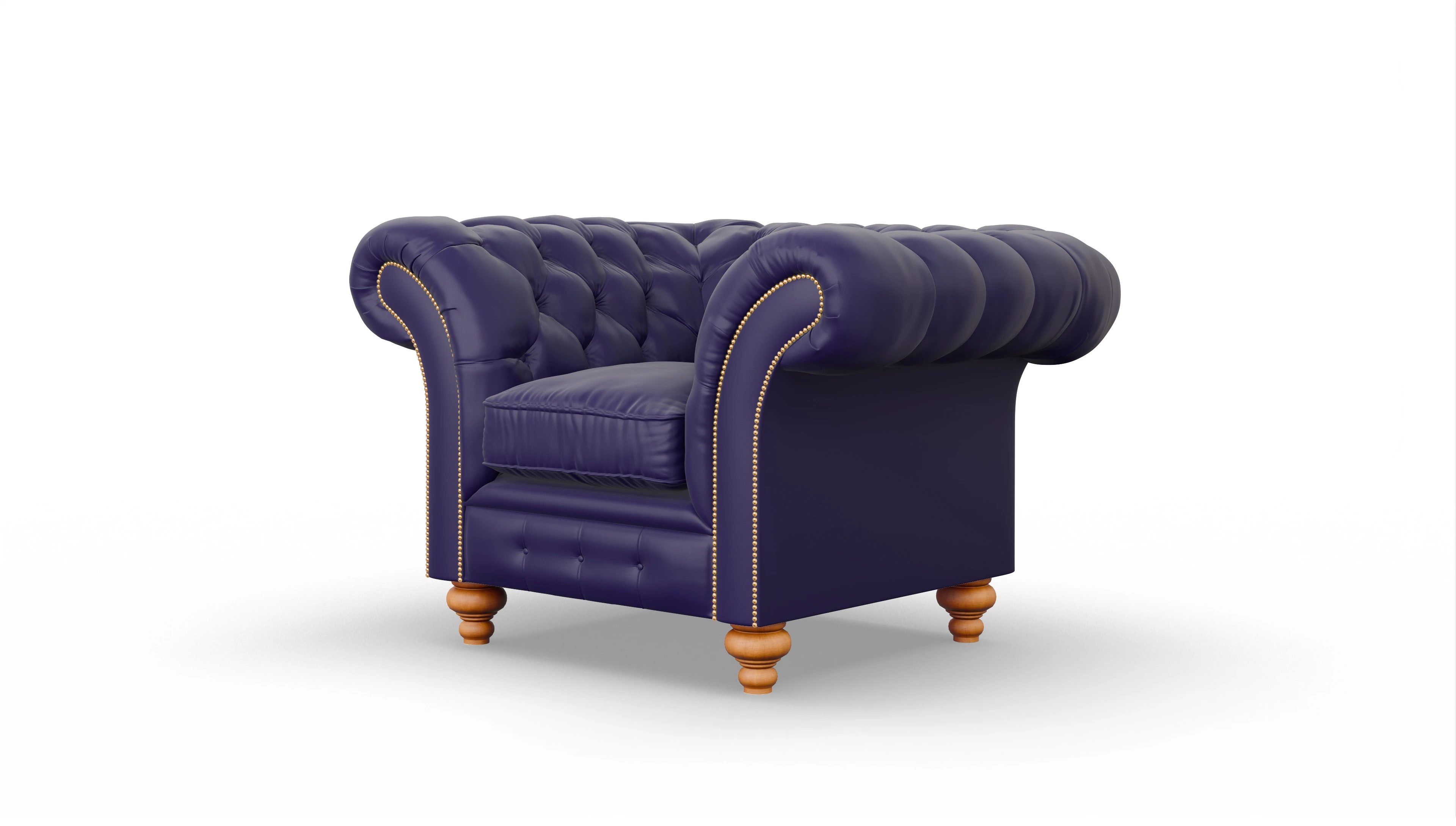 Ansicht des Produktes Knightsbridge Sessel in Leder blau