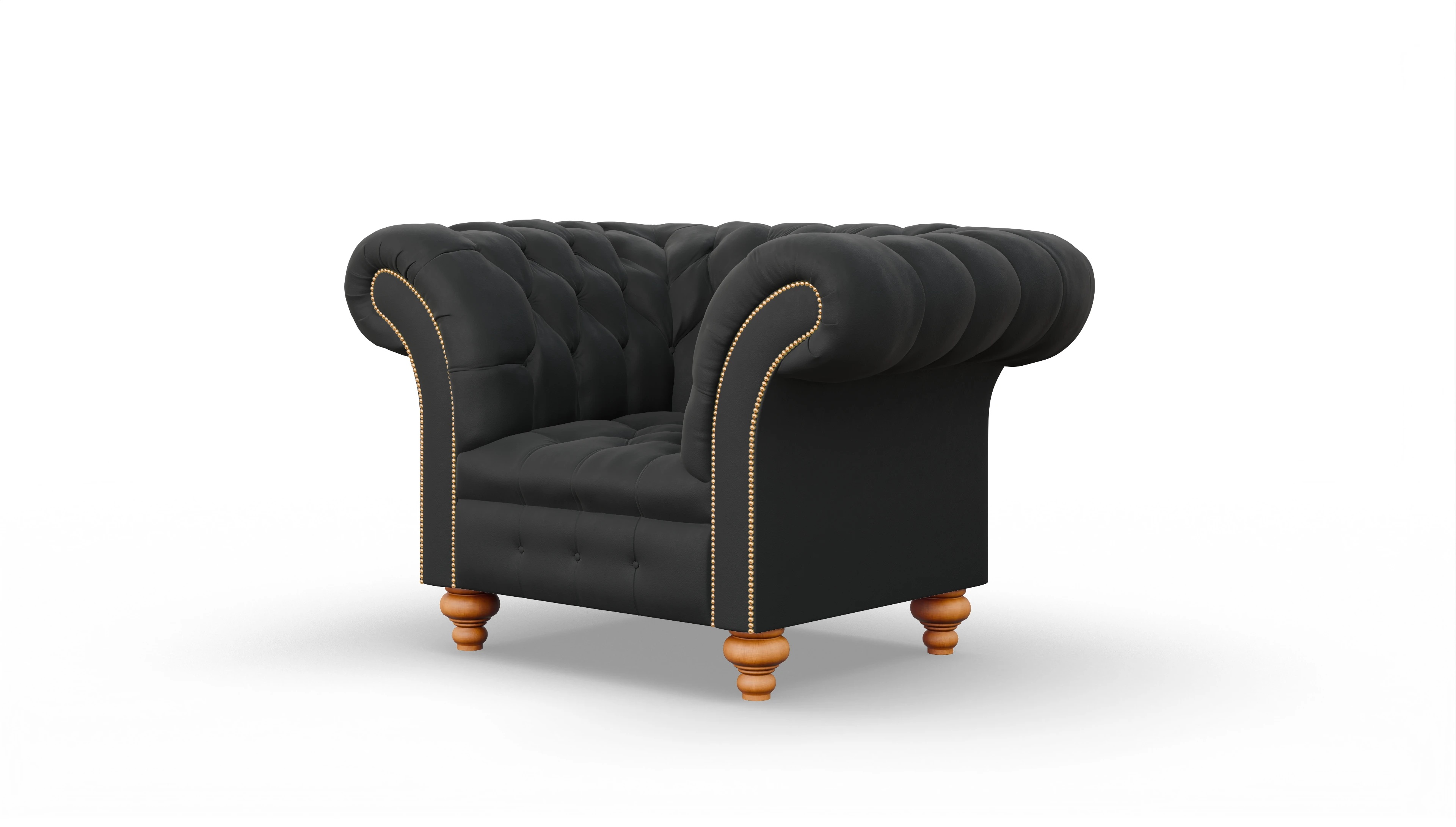 Ansicht des Produktes Mayfair Sessel in Leder schwarz