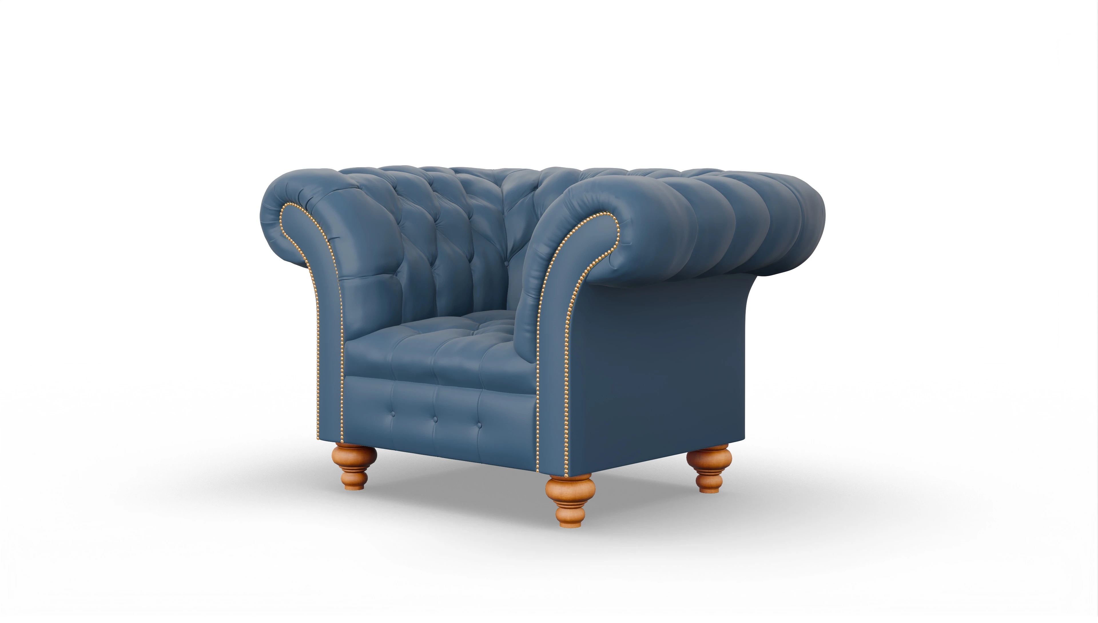 Ansicht des Produktes Mayfair Sessel in Leder blau