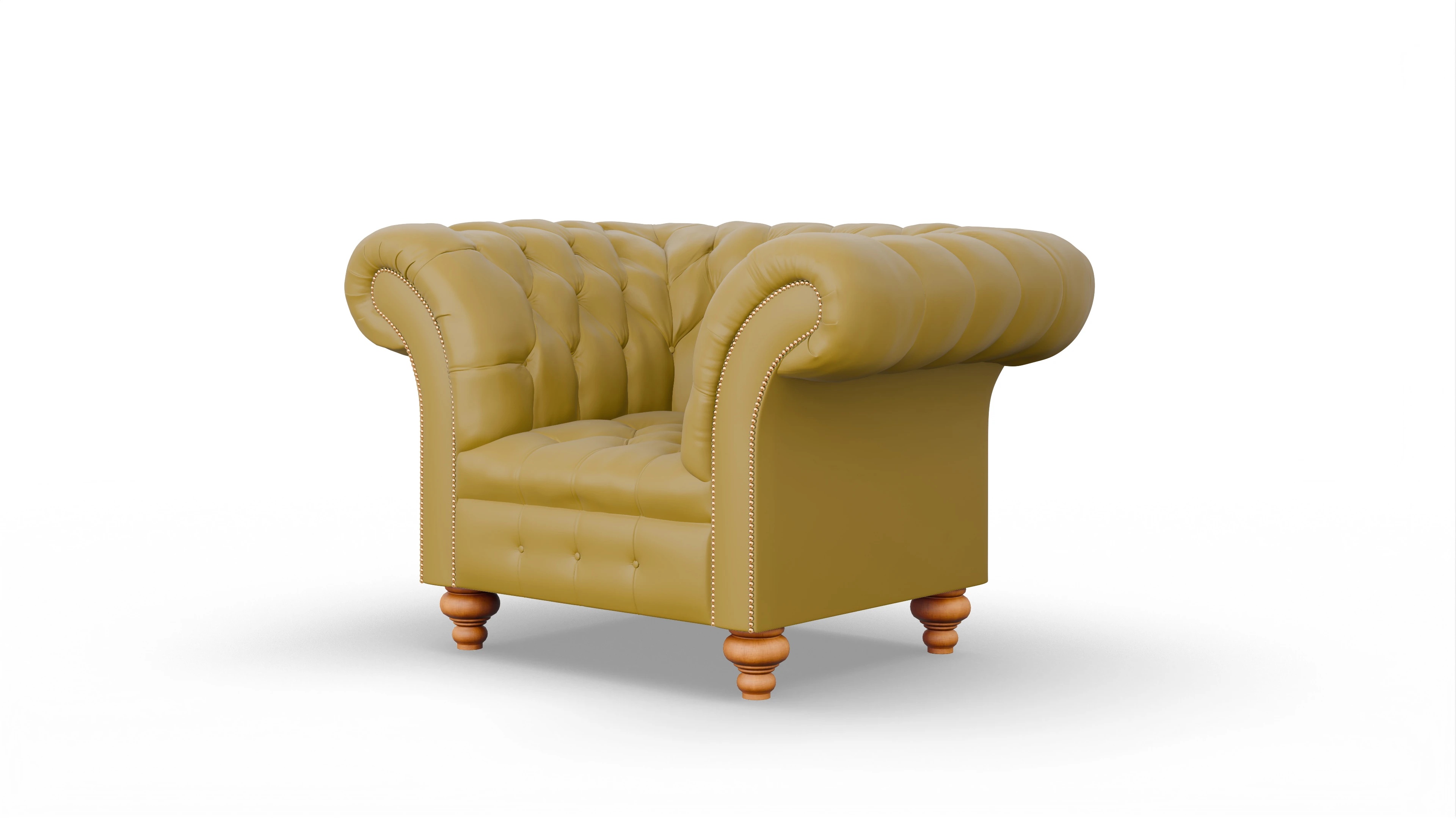 Ansicht des Produktes Mayfair Sessel in Leder gelb