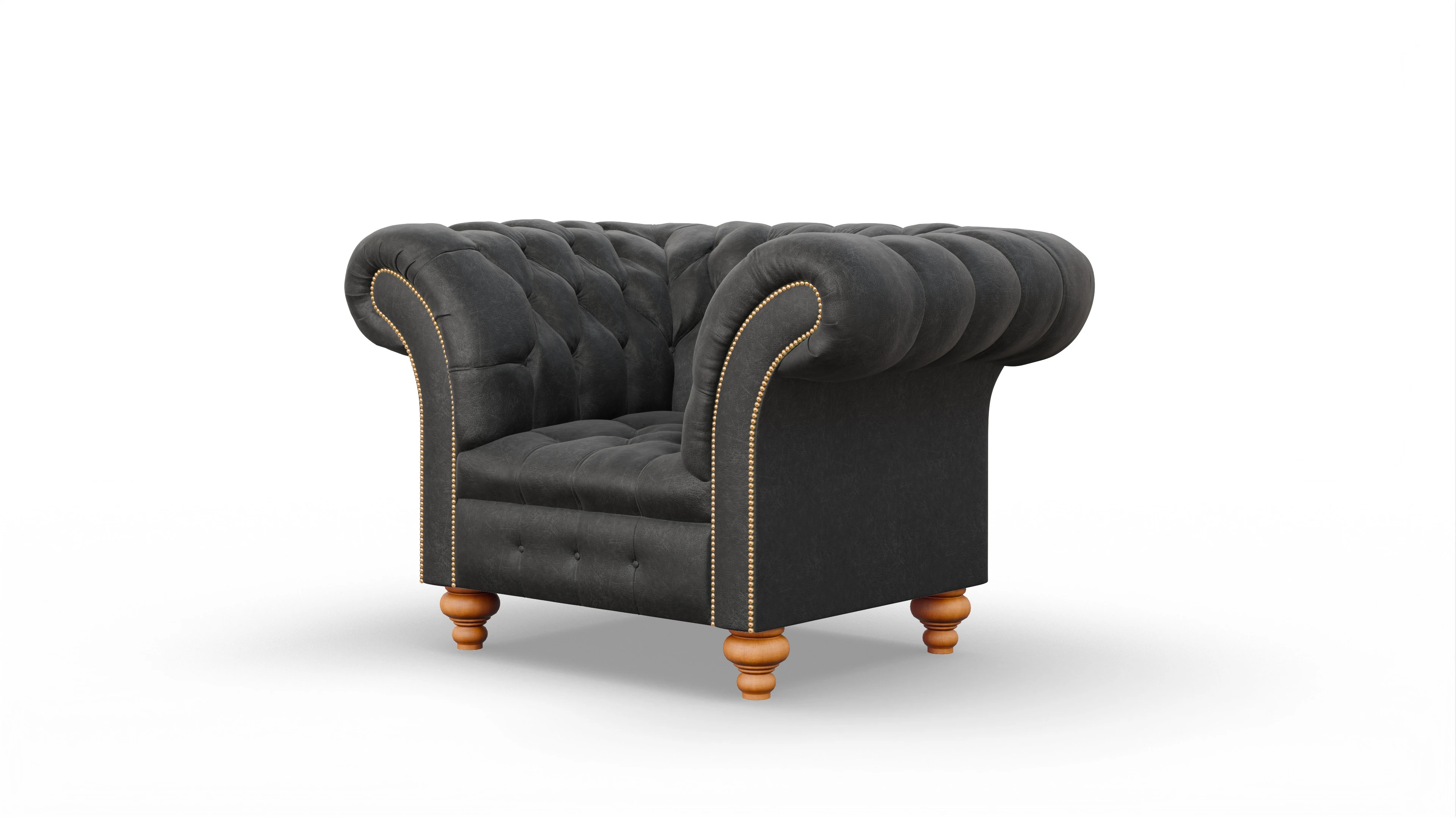 Ansicht des Produktes Mayfair Sessel in Leder schwarz