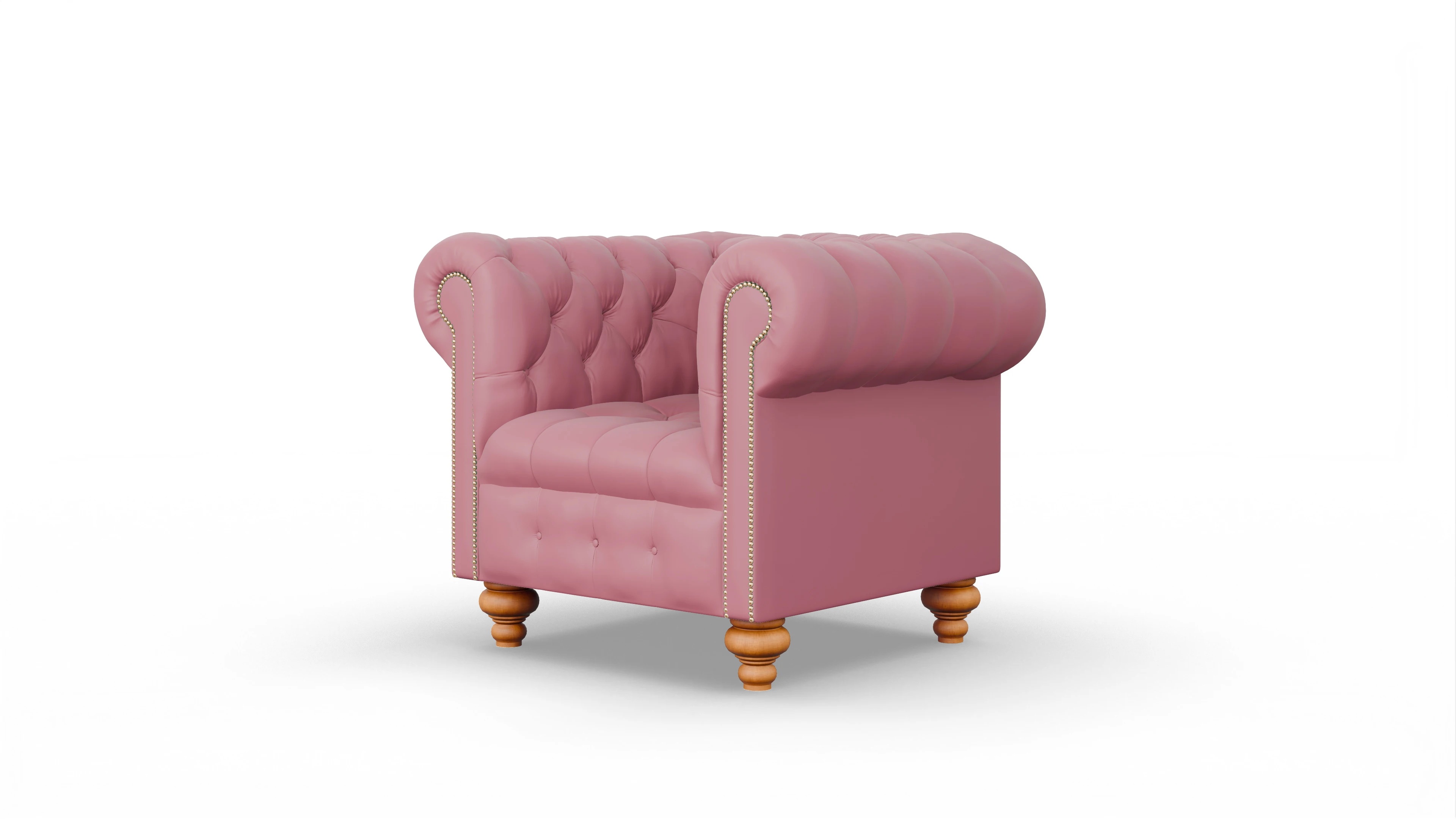 Victorian Chesterfield Sessel Liberty Ansicht des Produktes Liberty Sessel in Leder rot