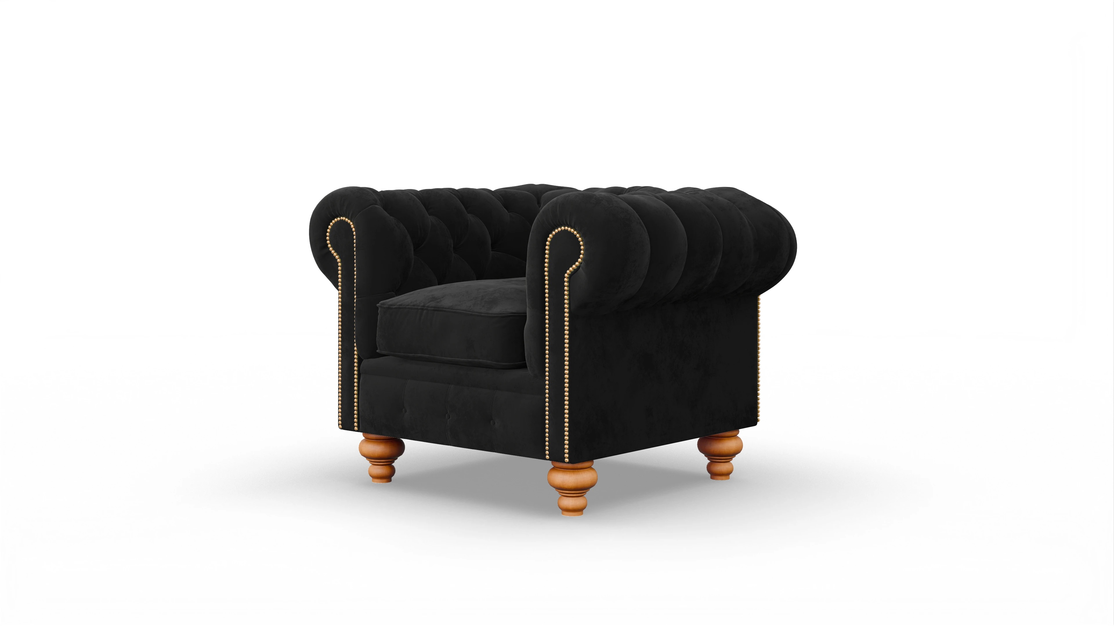 Ansicht des Produktes Trafalgar Sessel in Samt schwarz