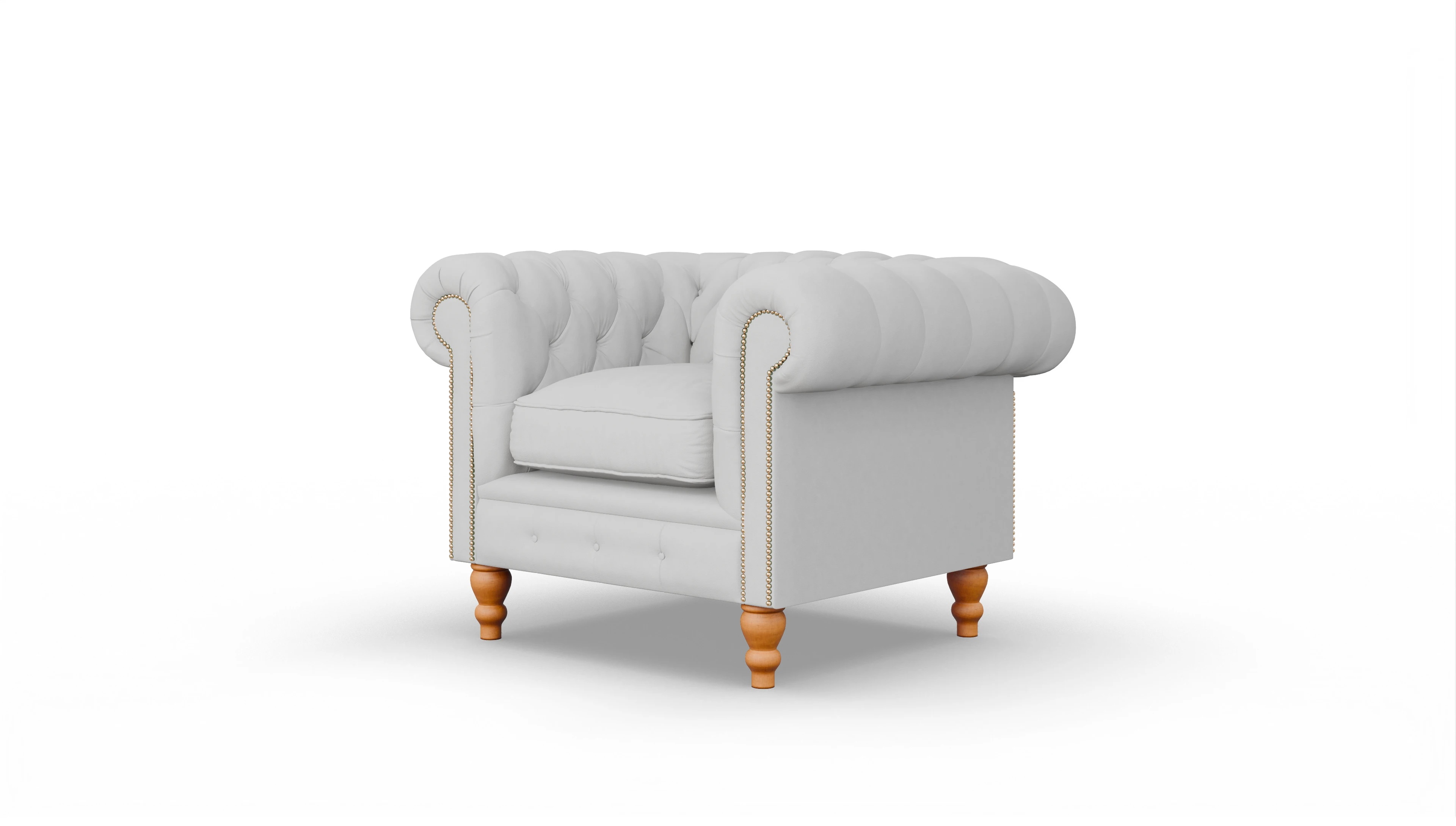 Ansicht des Produktes Russel Sessel in Leder weiß