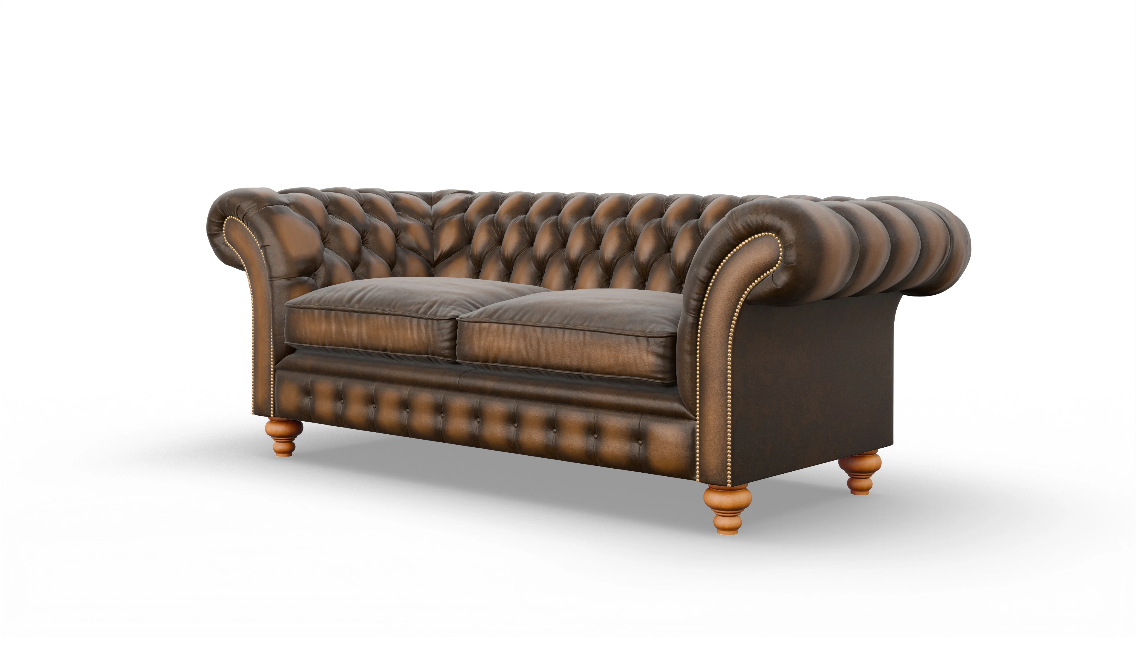 Ansicht des Produktes Knightsbridge 3-Sitzer in Leder braun