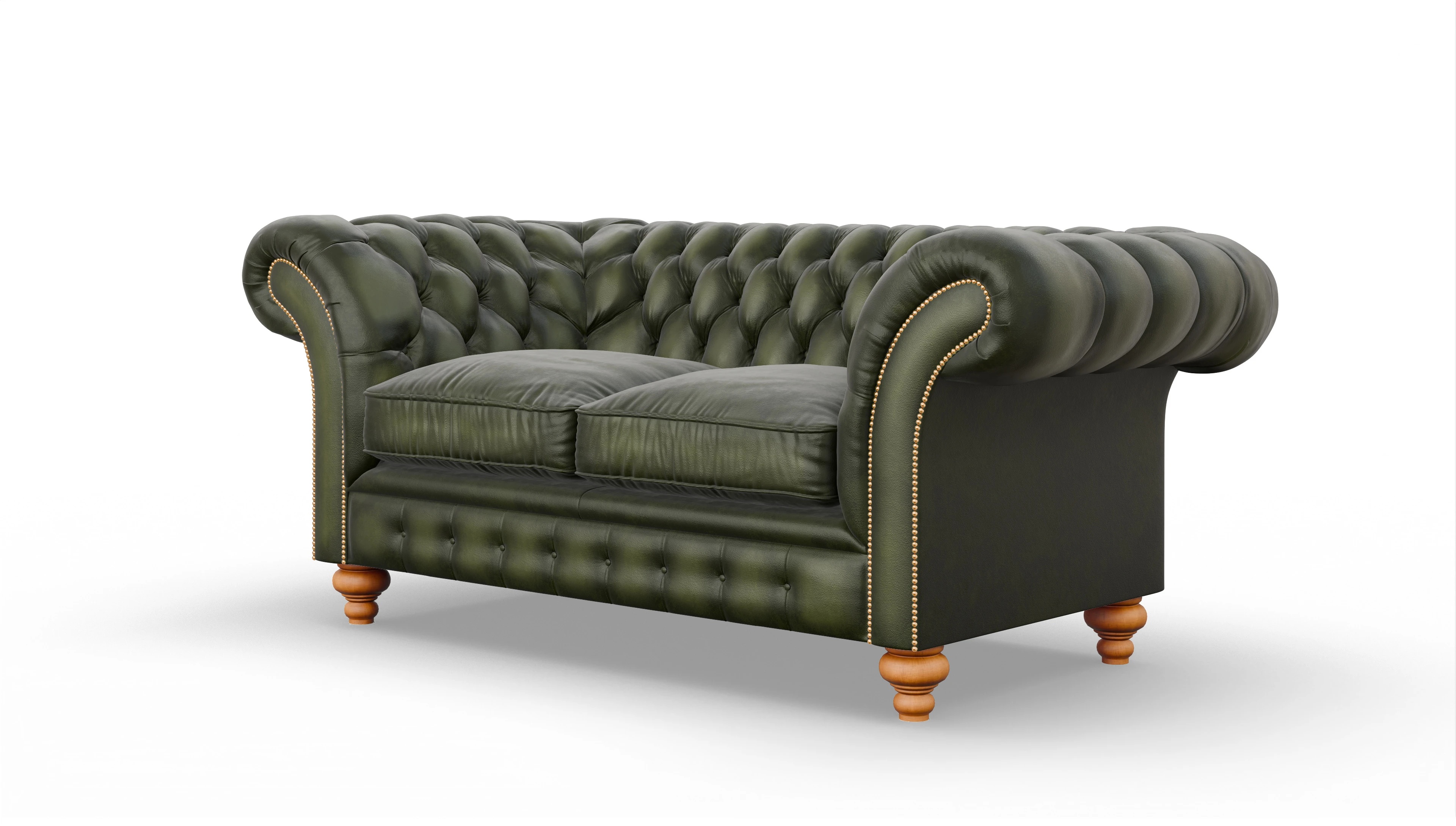 Ansicht des Produktes Knightsbridge 2-Sitzer in Leder grün