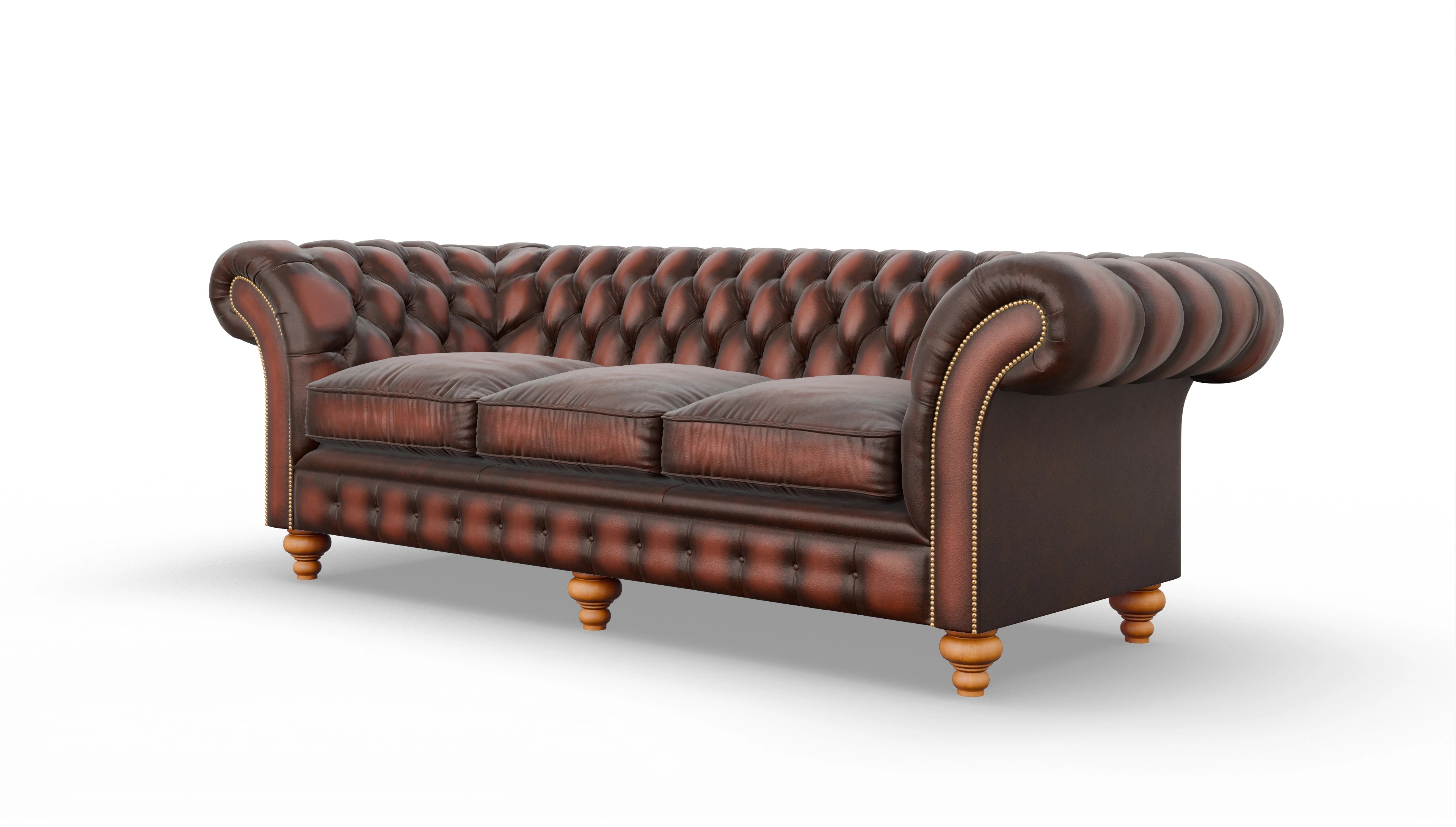 Ansicht des Produktes Knightsbridge 4-Sitzer in Leder rot