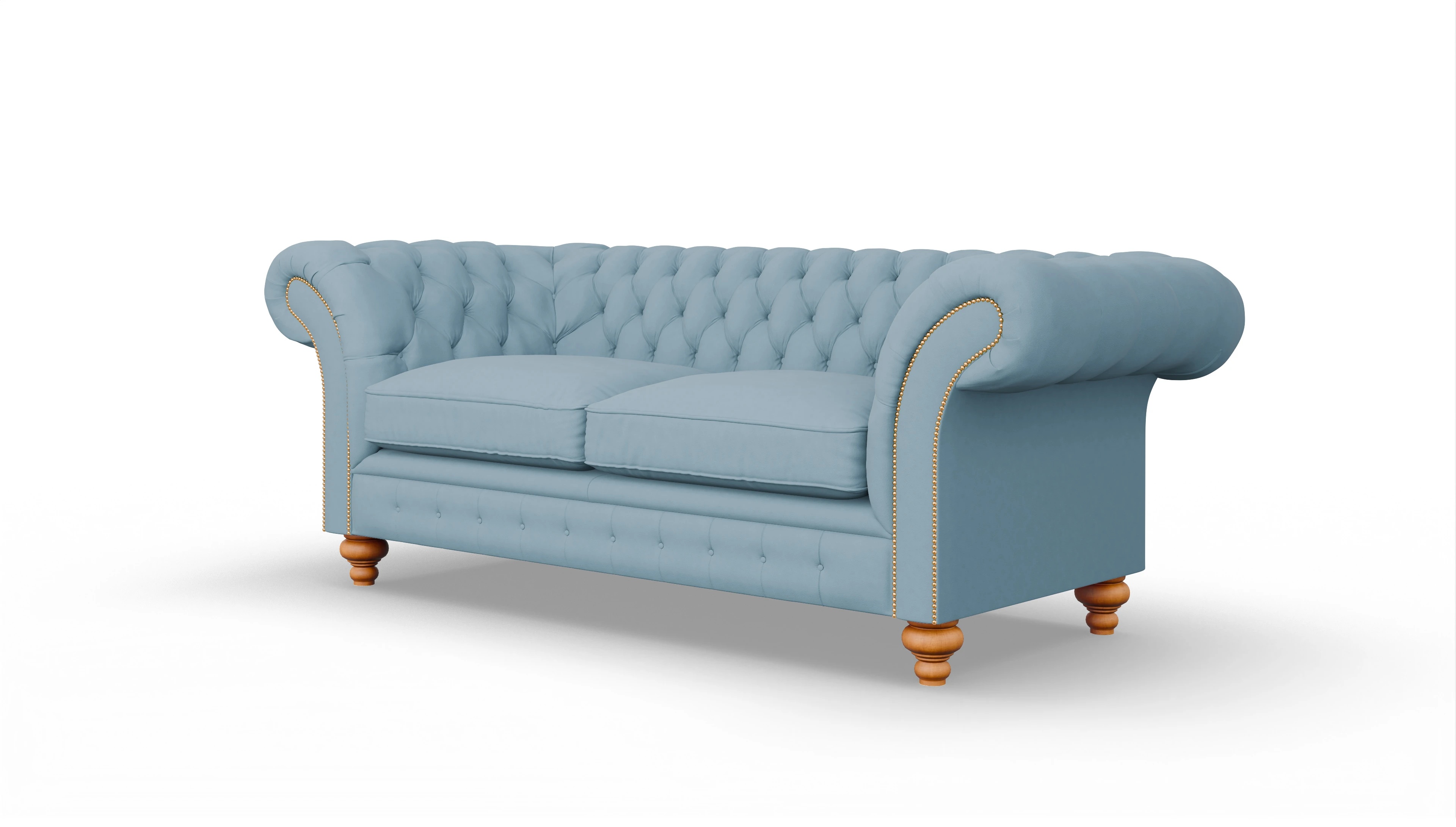 Ansicht des Produktes Knightsbridge 3-Sitzer in Leder blau