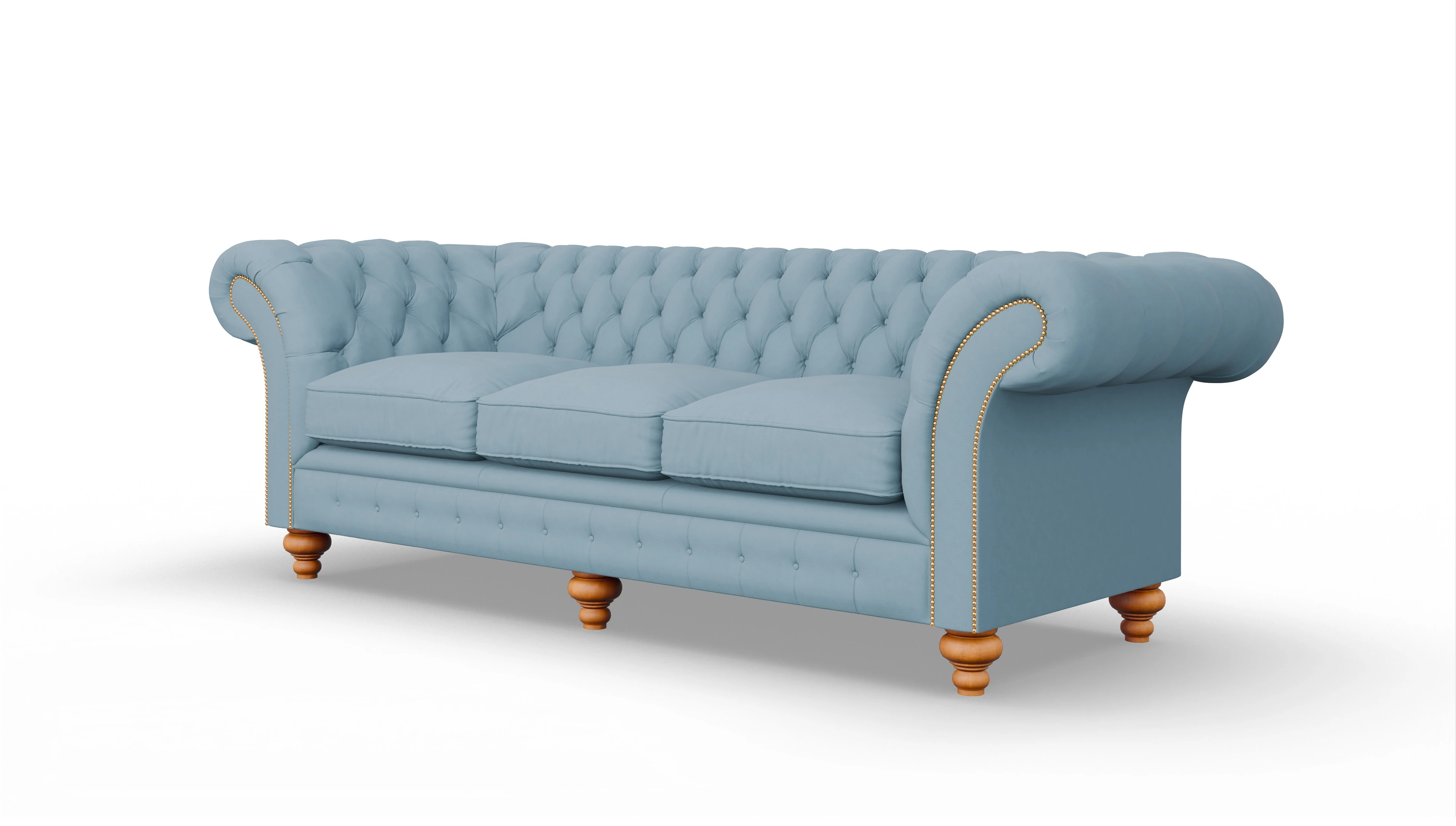 Ansicht des Produktes Knightsbridge 4-Sitzer in Leder blau