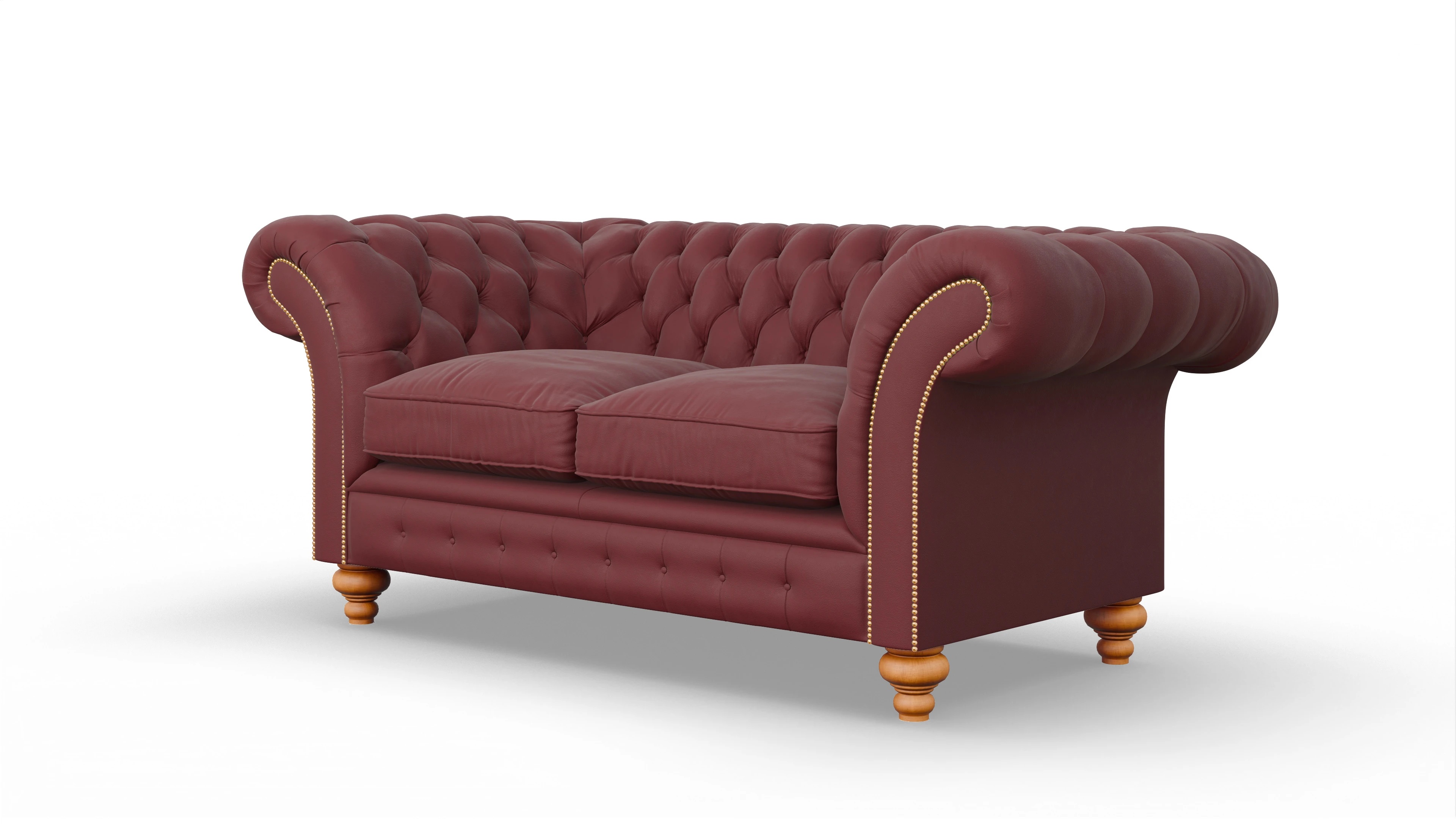 Ansicht des Produktes Knightsbridge 2-Sitzer in Leder rot