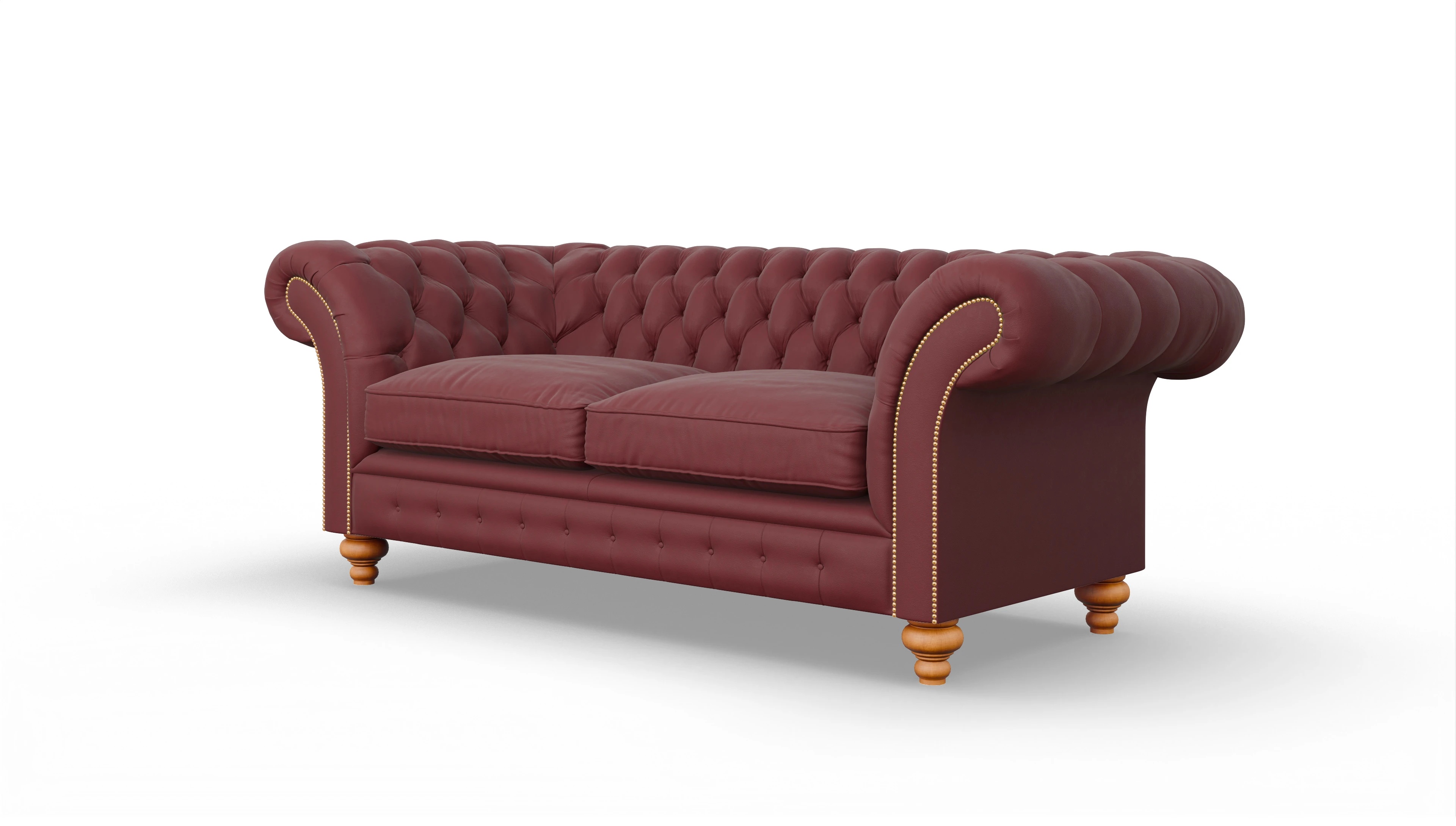 Ansicht des Produktes Knightsbridge 3-Sitzer in Leder rot