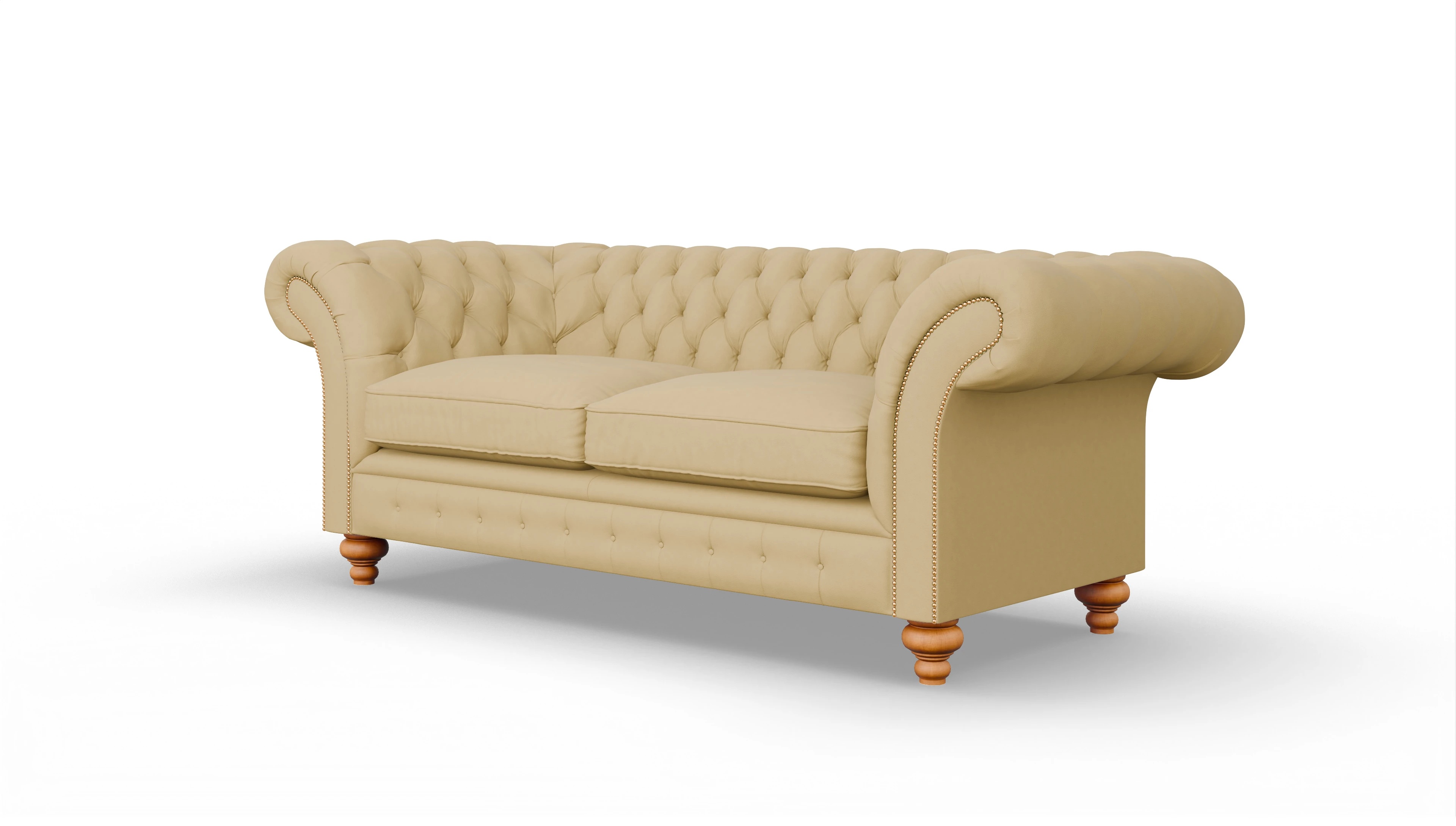 Ansicht des Produktes Knightsbridge 3-Sitzer in Leder gelb