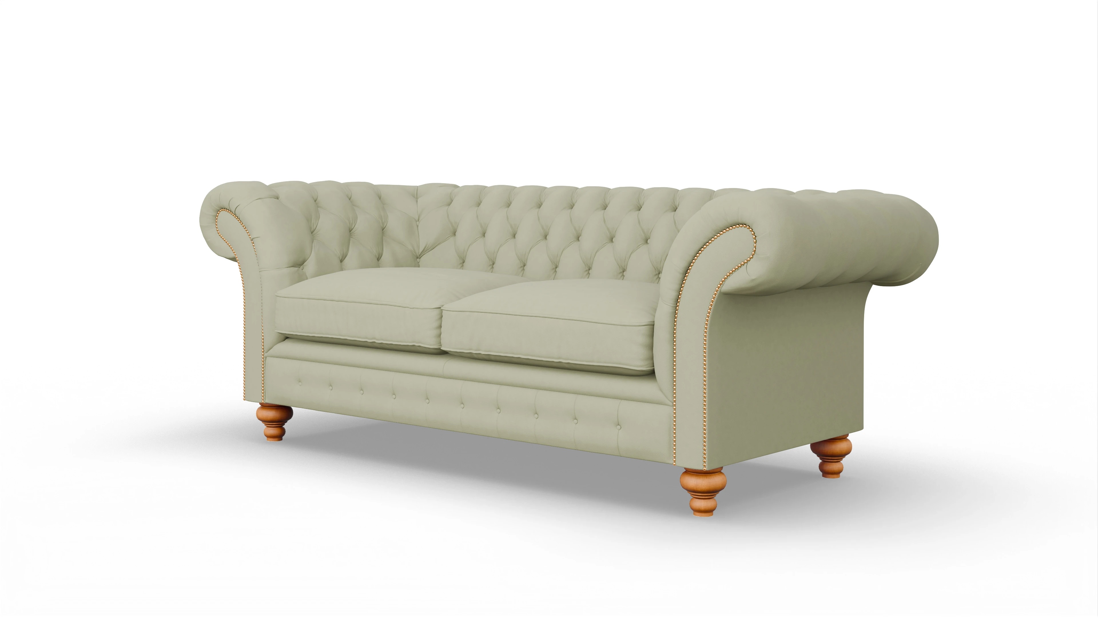 Ansicht des Produktes Knightsbridge 3-Sitzer in Leder grün