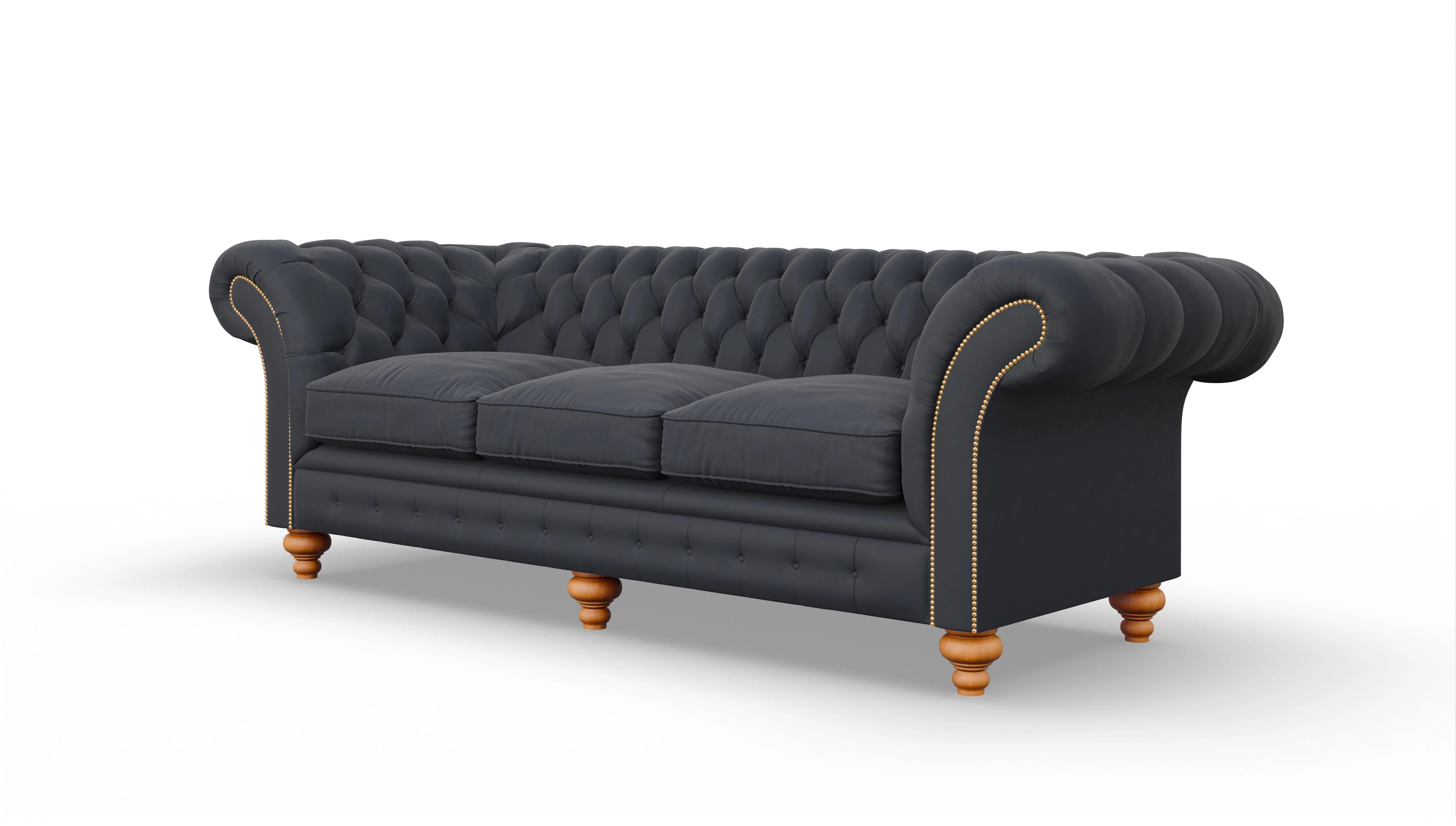 Ansicht des Produktes Knightsbridge 4-Sitzer in Leder blau