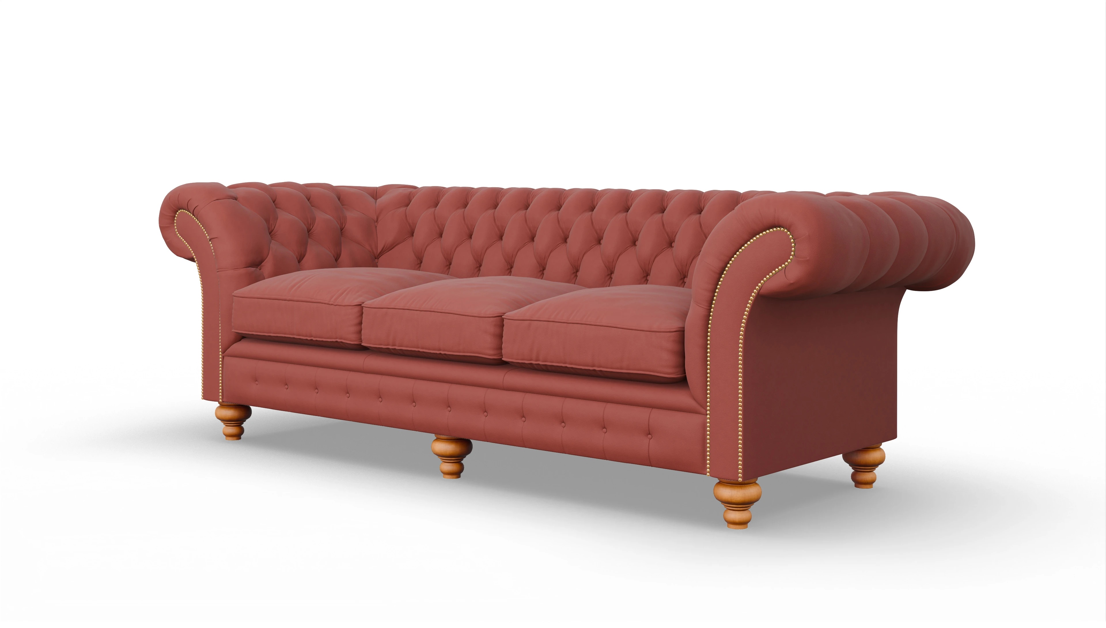 Ansicht des Produktes Knightsbridge 4-Sitzer in Leder rot