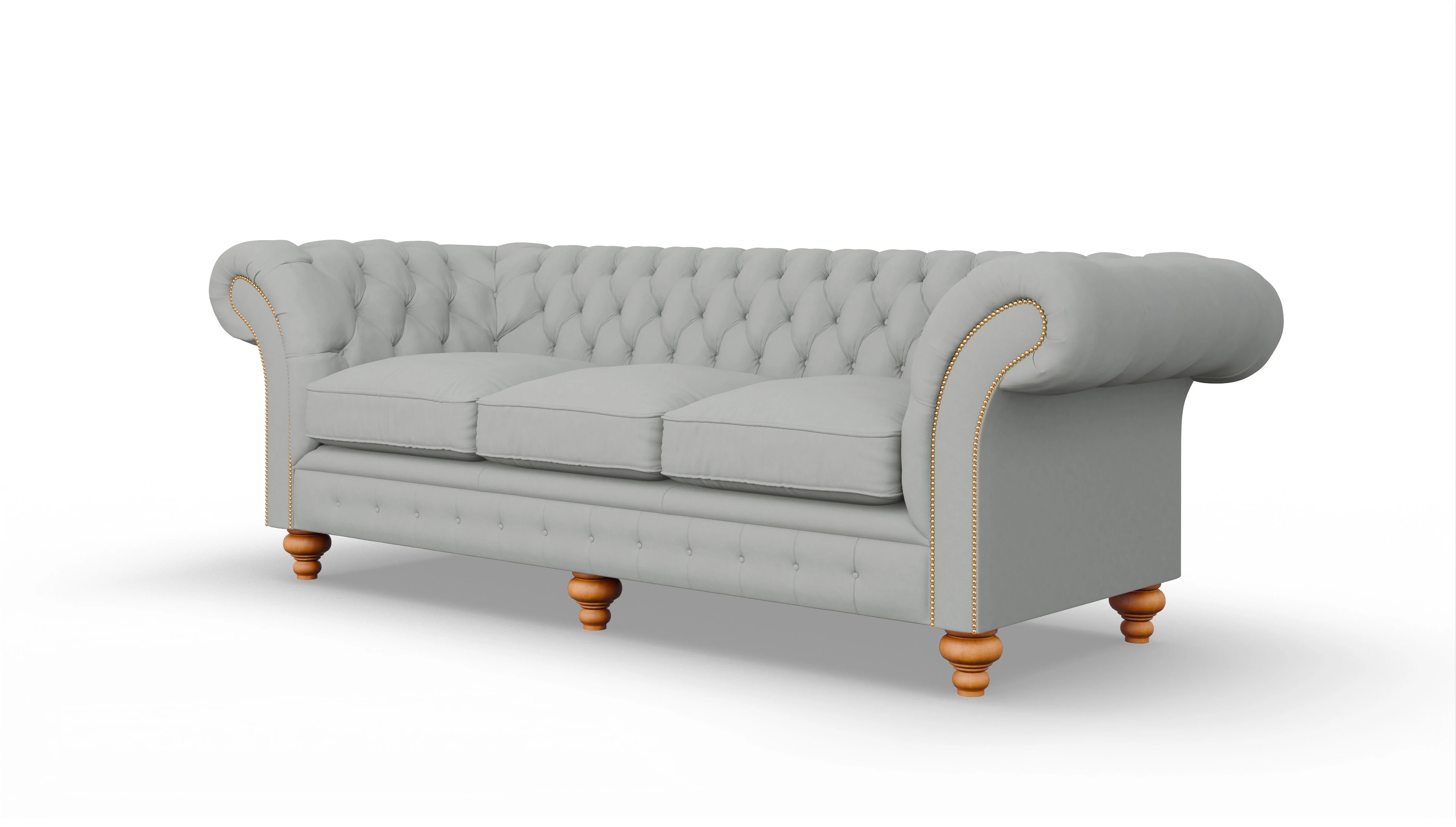 Ansicht des Produktes Knightsbridge 4-Sitzer in Leder grau