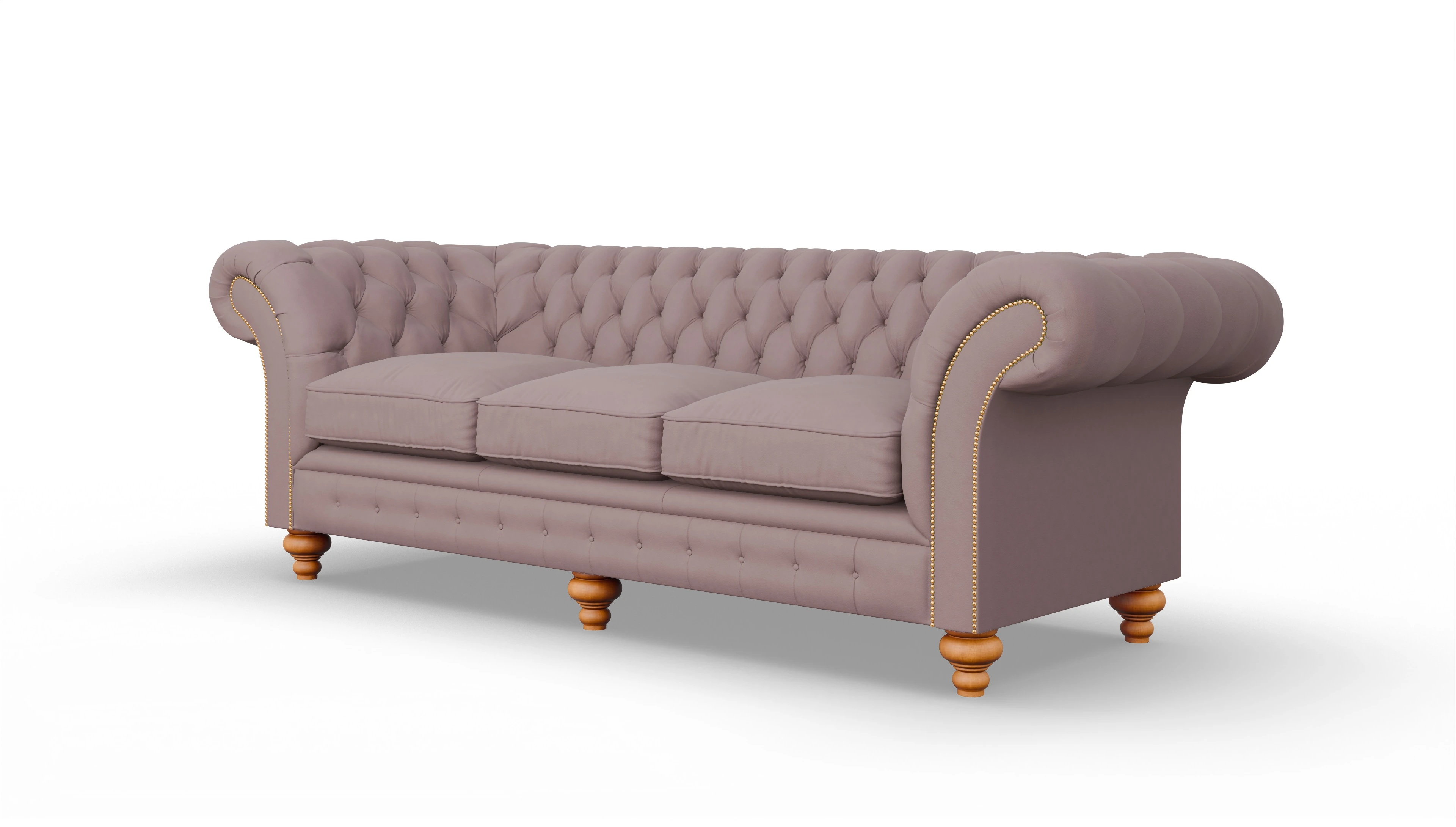 Kolonialstil-Sofa Knightsbridge Ansicht des Produktes Knightsbridge 4-Sitzer in Leder rot