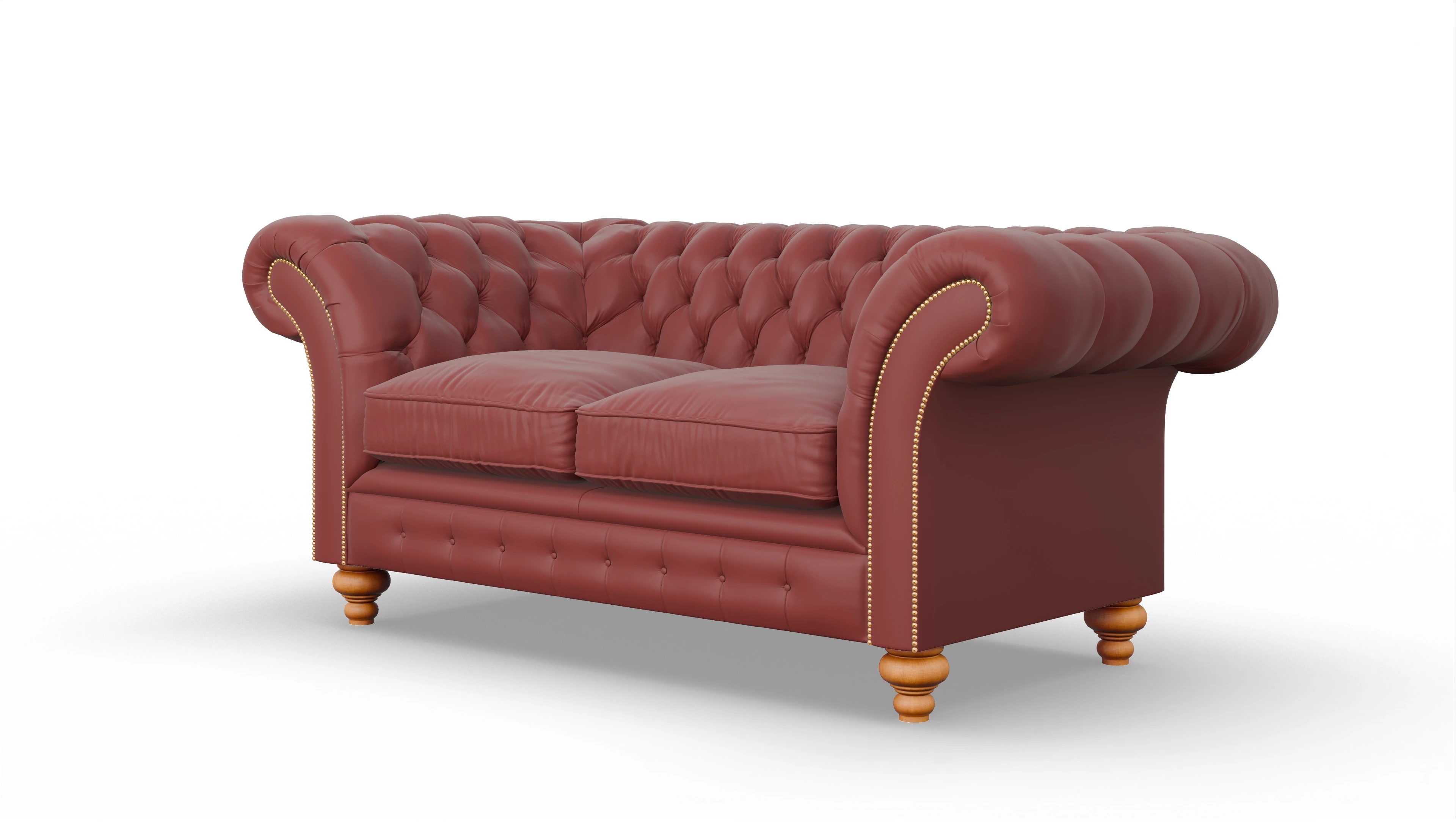 Ansicht des Produktes Knightsbridge 2-Sitzer in Leder rot