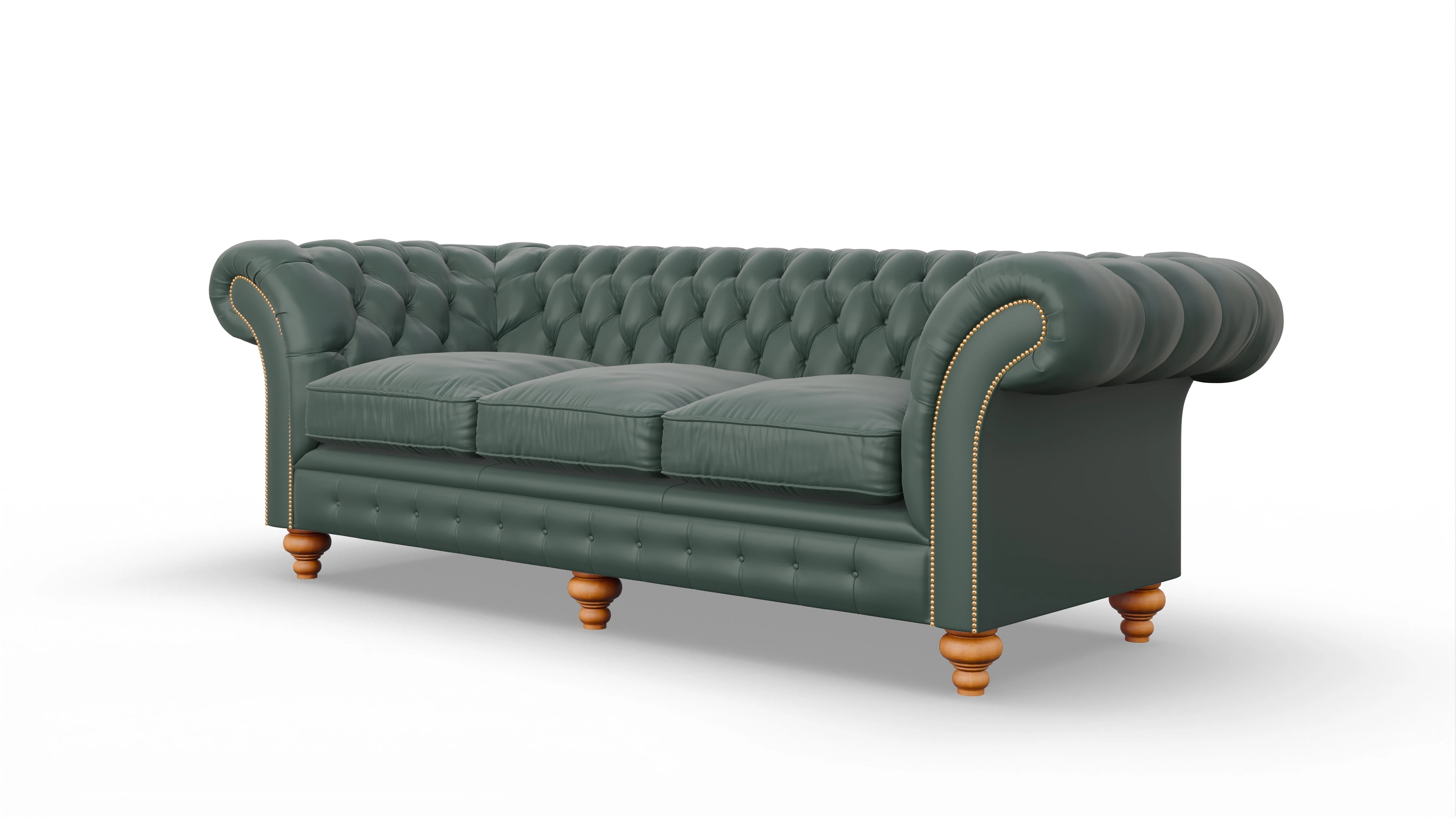 Ansicht des Produktes Knightsbridge 4-Sitzer in Leder grün