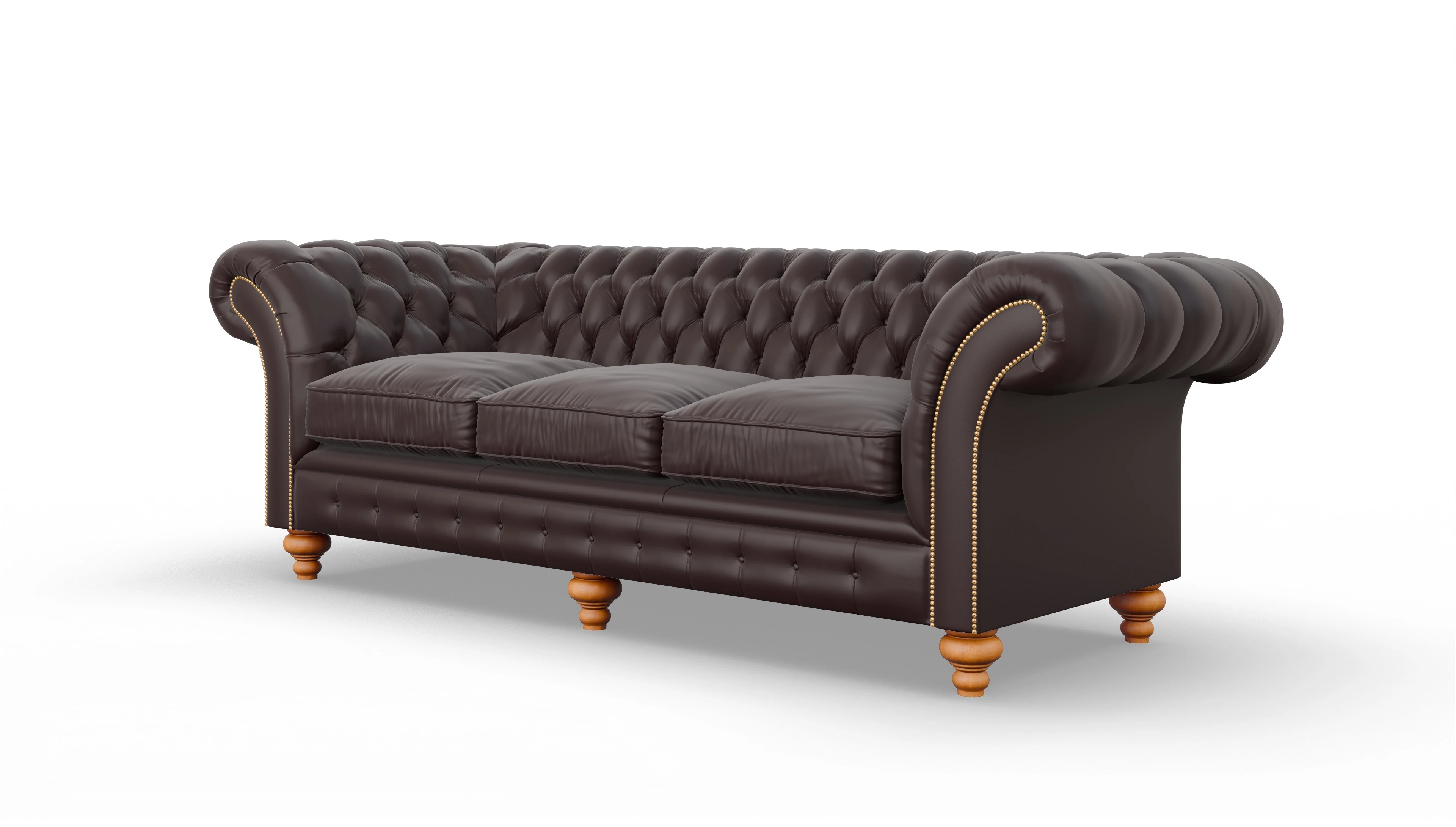 Ansicht des Produktes Knightsbridge 4-Sitzer in Leder braun