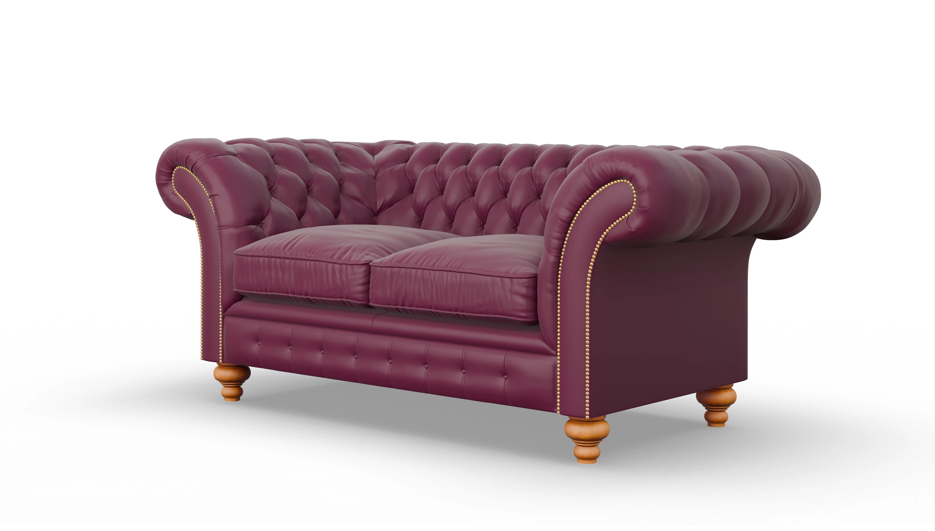 Ansicht des Produktes Knightsbridge 2-Sitzer in Leder rot