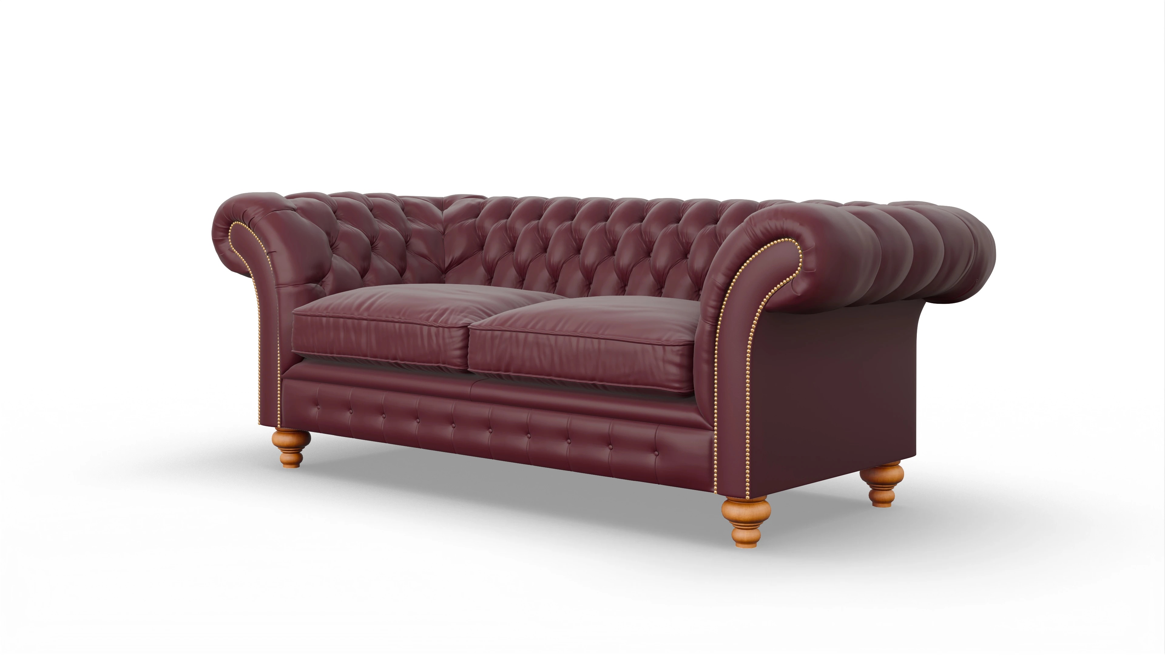 Ansicht des Produktes Knightsbridge 3-Sitzer in Leder rot