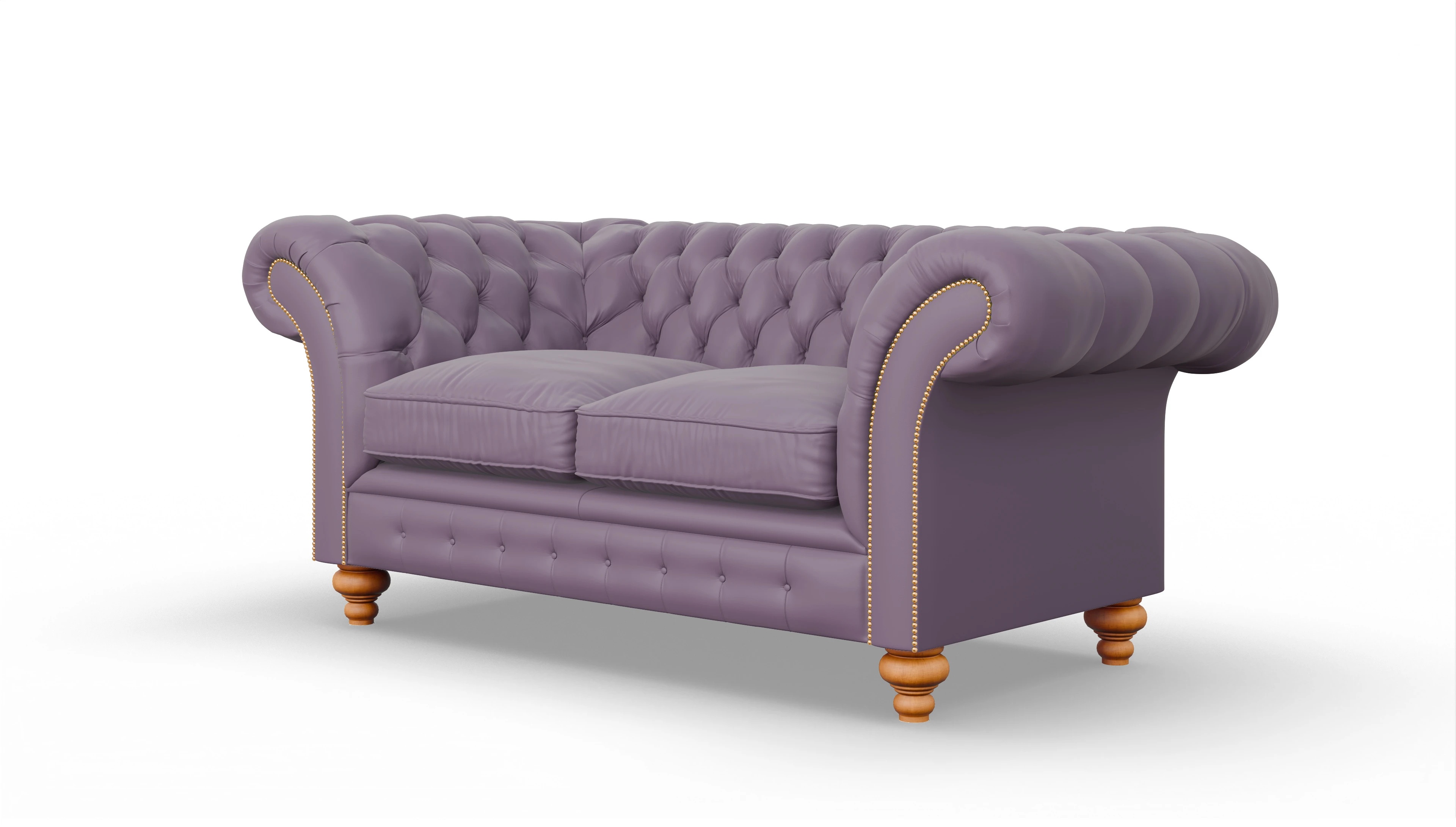 Kolonialstil-Sofa Knightsbridge Ansicht des Produktes Knightsbridge 2-Sitzer in Leder rot