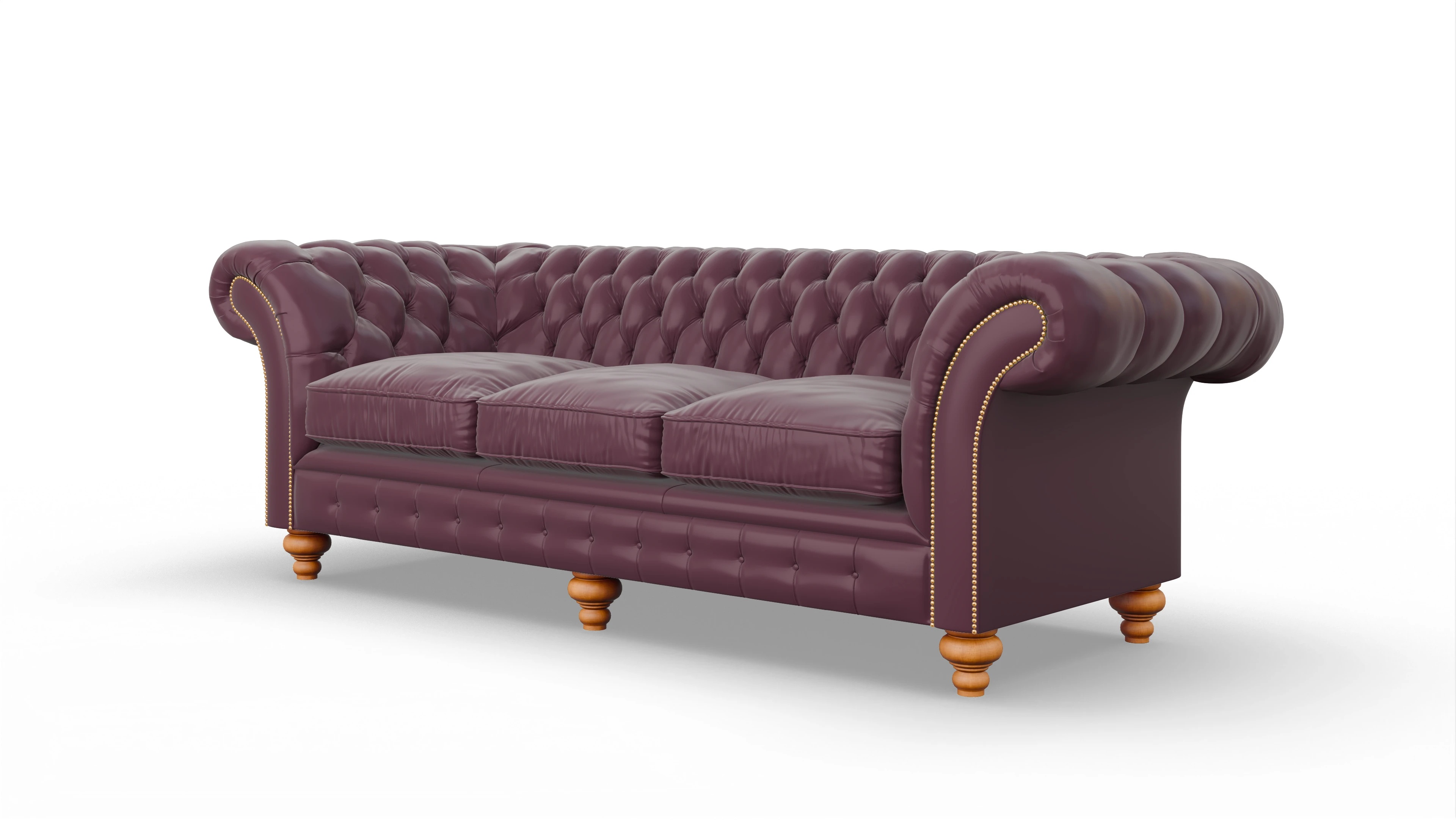 Ansicht des Produktes Knightsbridge 4-Sitzer in Leder rot