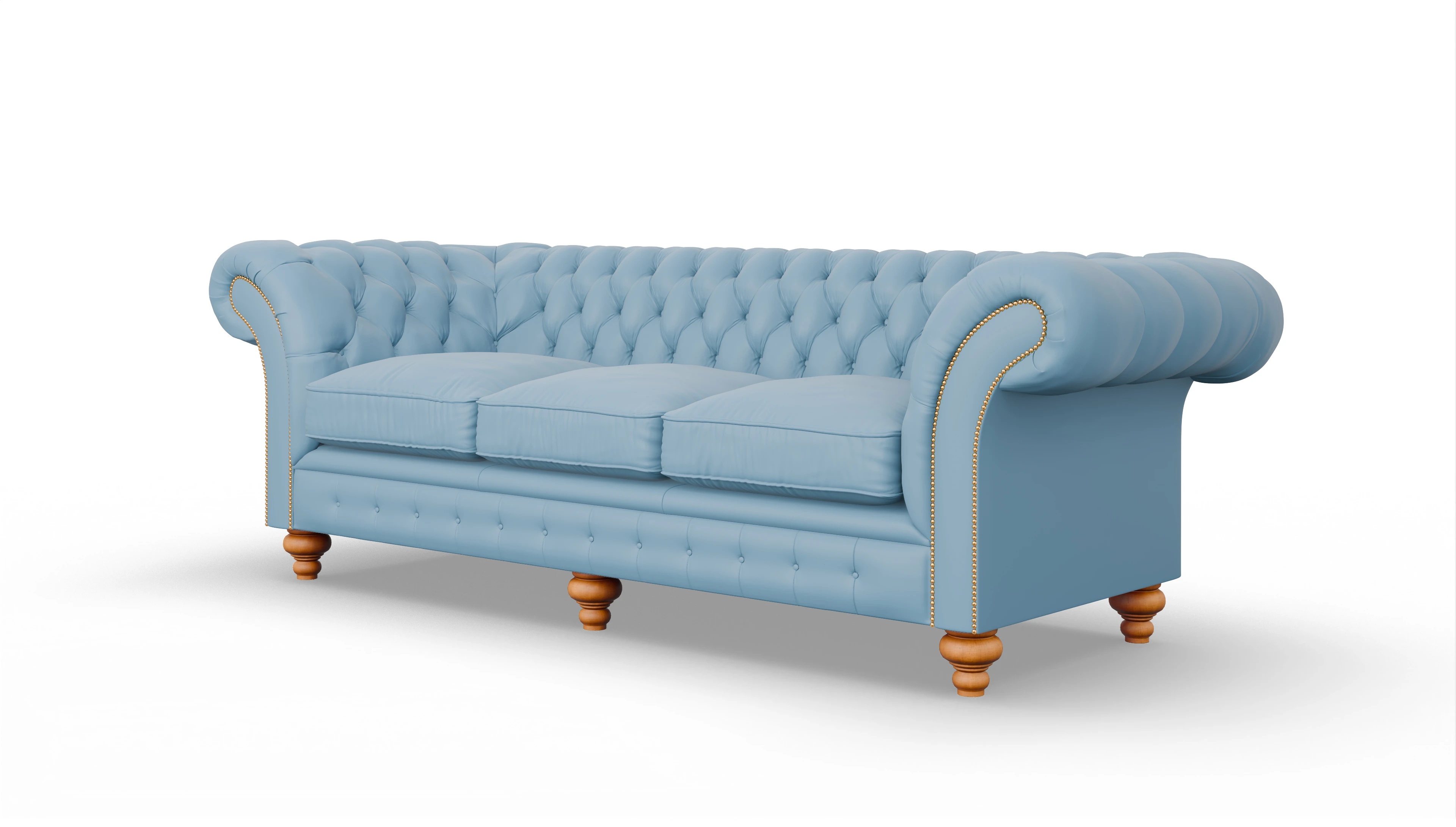 Ansicht des Produktes Knightsbridge 4-Sitzer in Leder blau