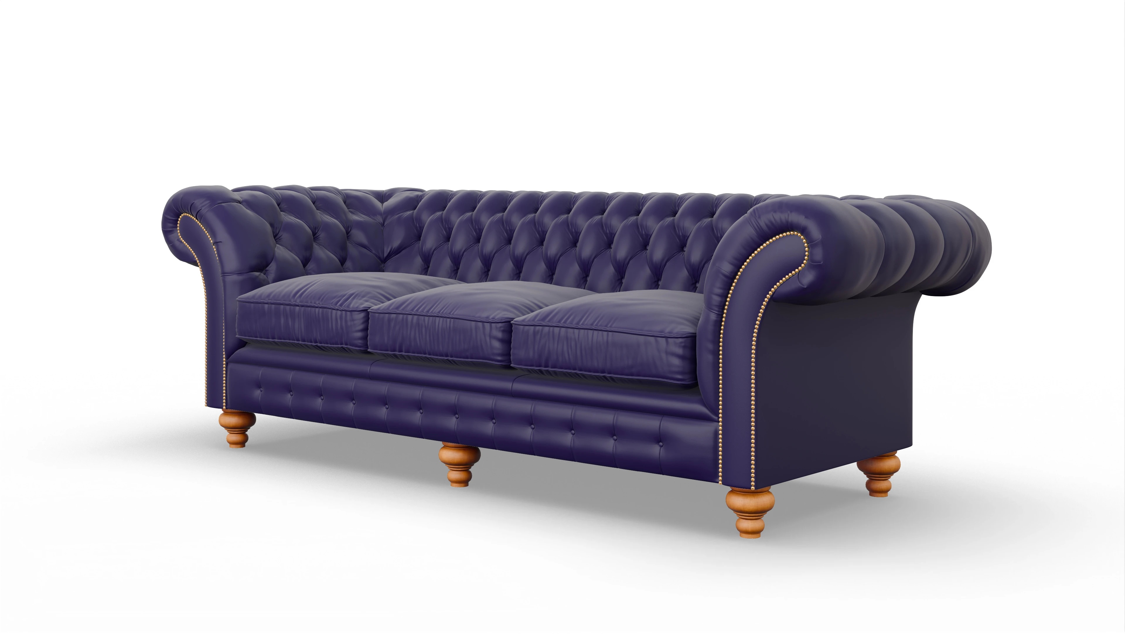 Ansicht des Produktes Knightsbridge 4-Sitzer in Leder blau