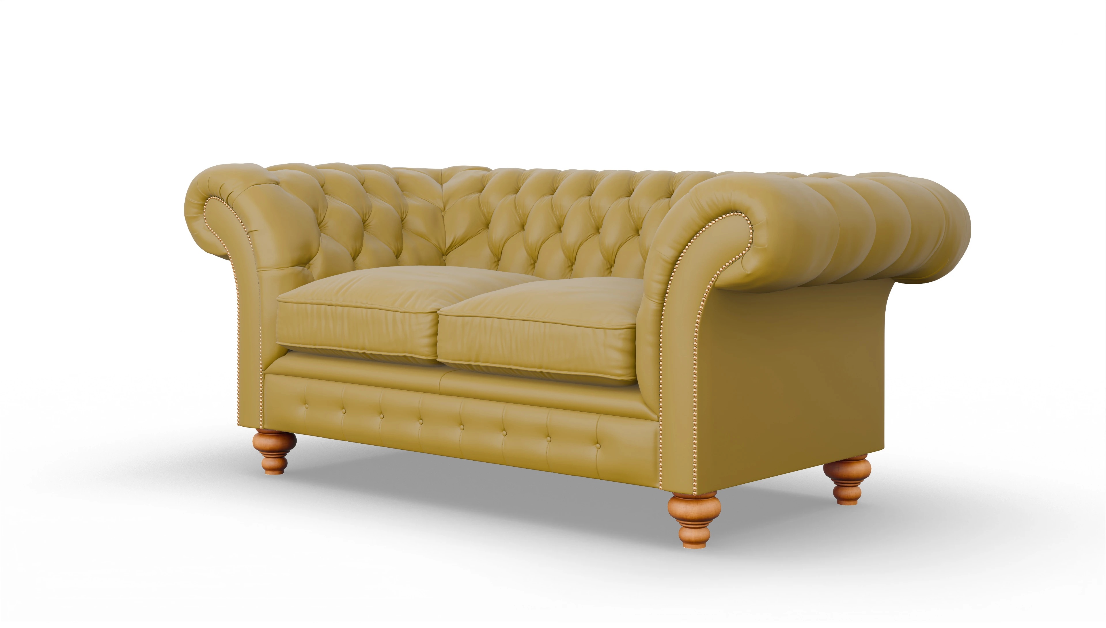 Ansicht des Produktes Knightsbridge 2-Sitzer in Leder gelb