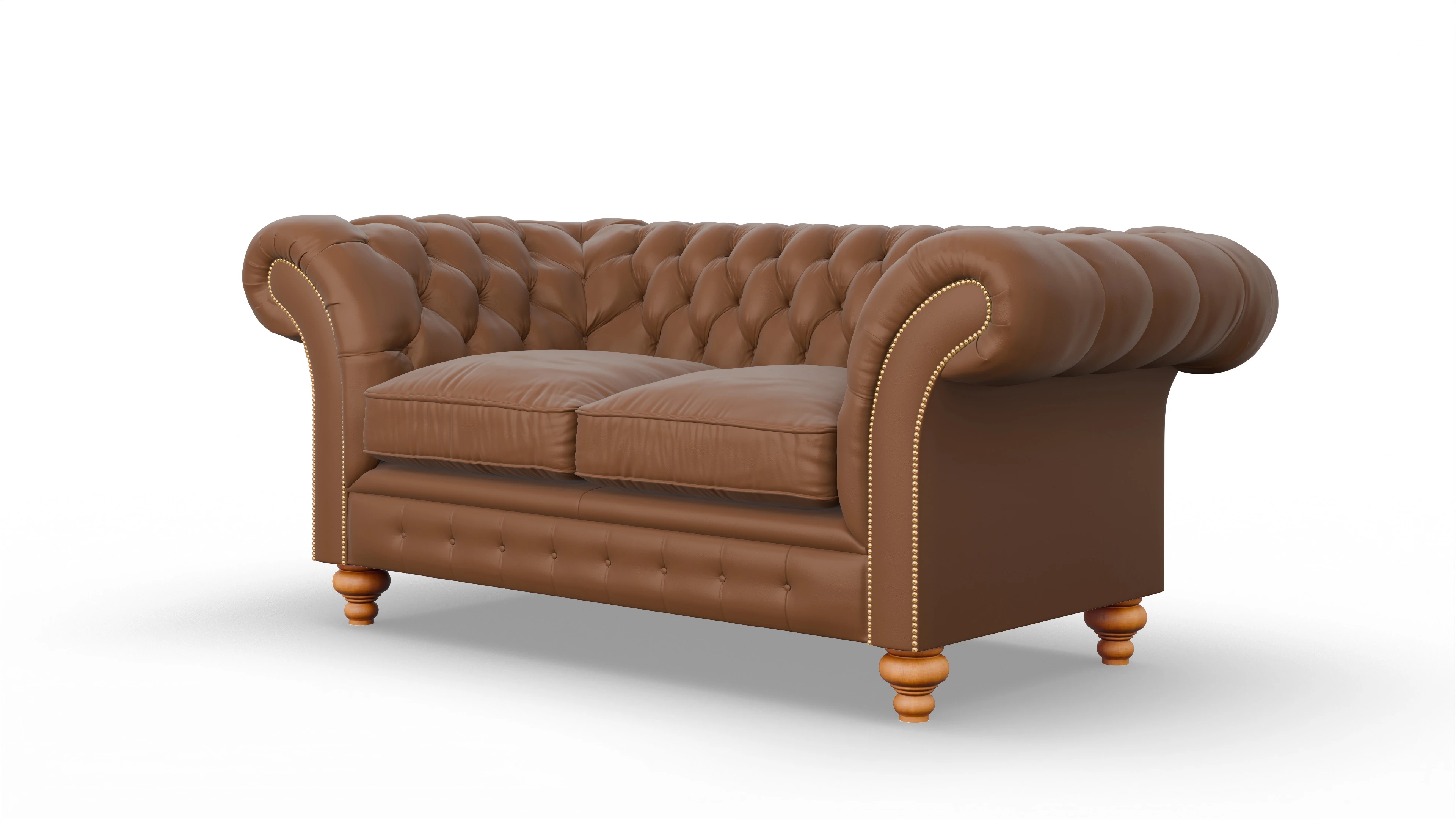 Ansicht des Produktes Knightsbridge 2-Sitzer in Leder braun