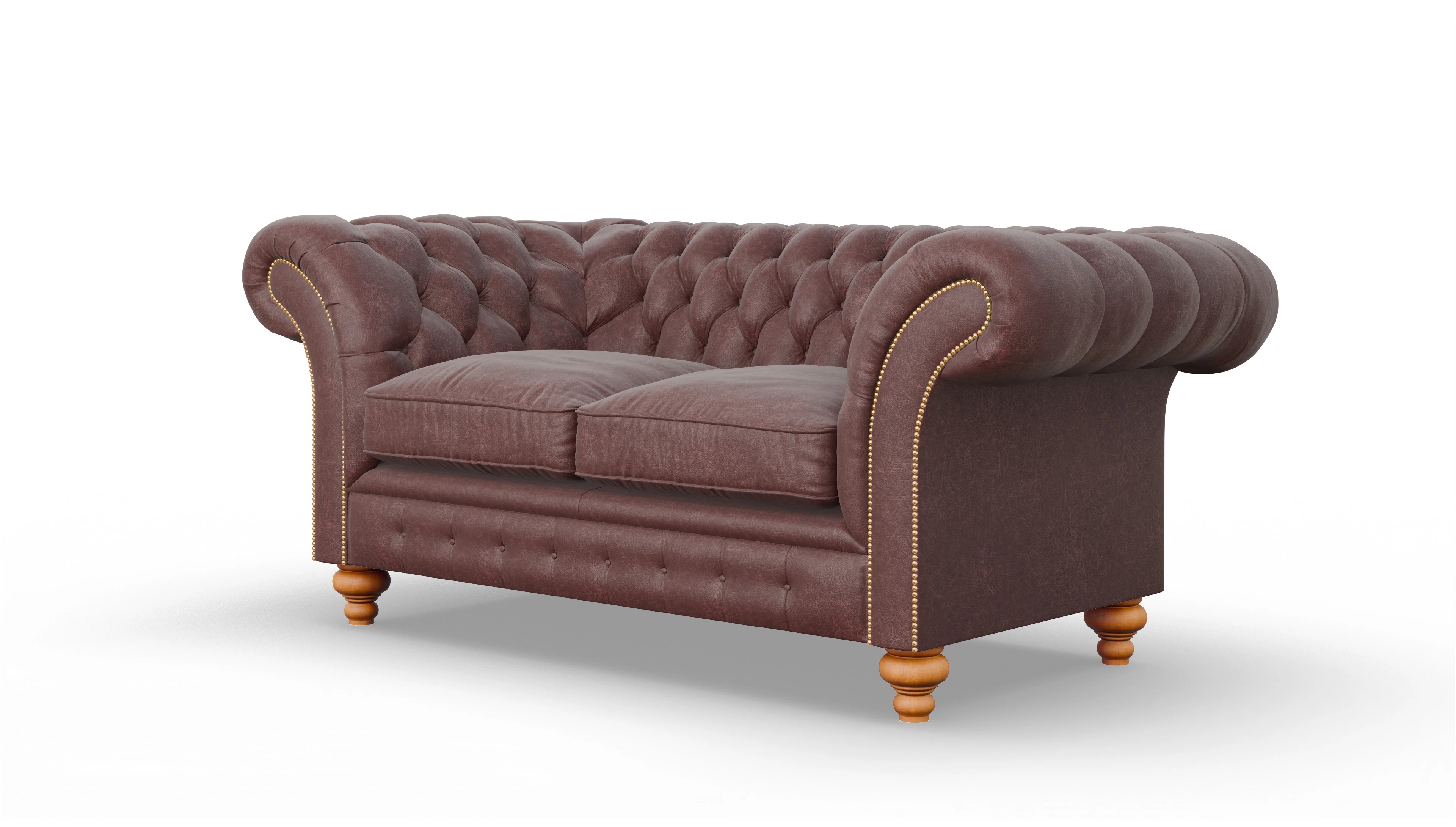 Ansicht des Produktes Knightsbridge 2-Sitzer in Leder rot