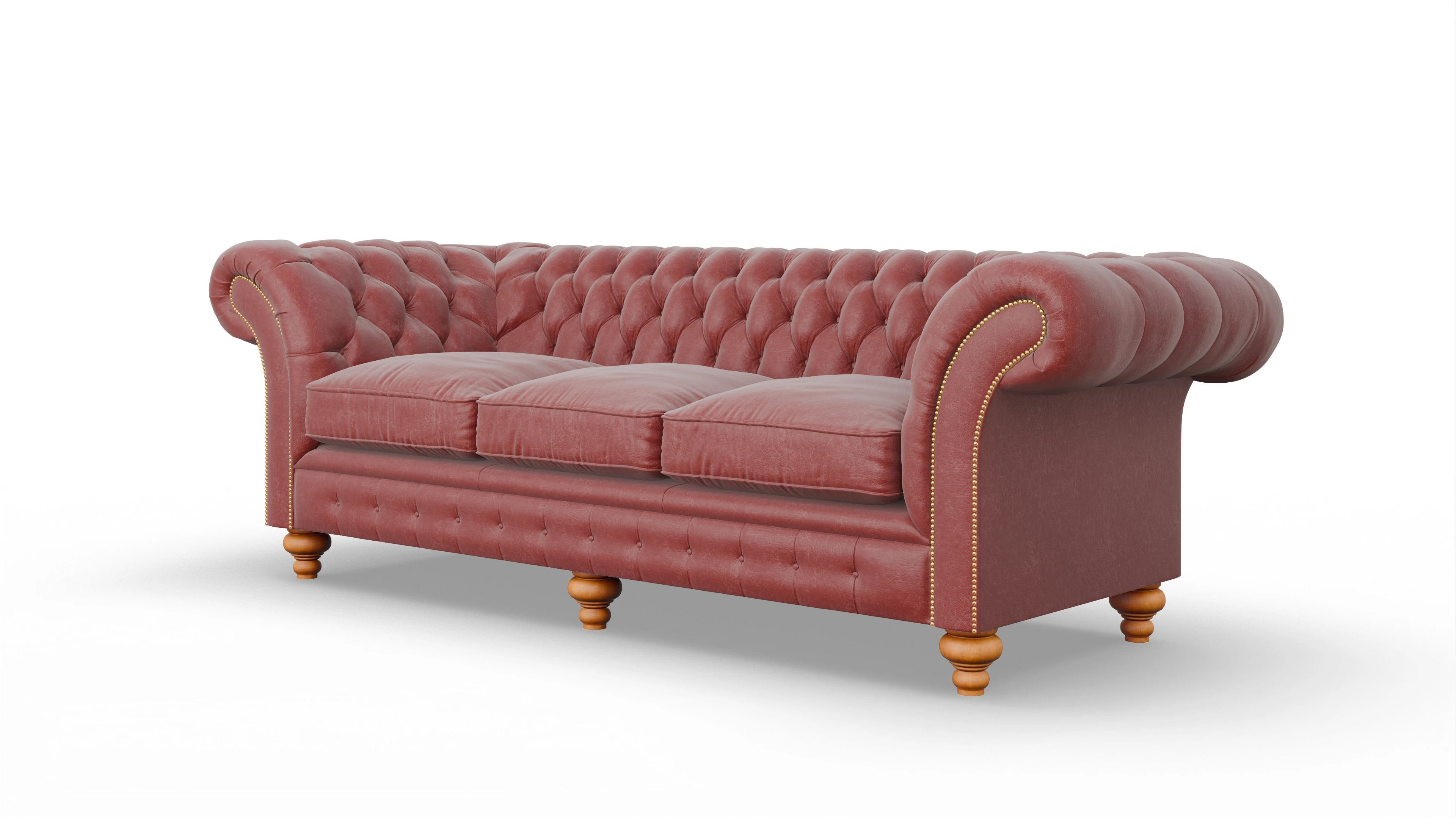 Ansicht des Produktes Knightsbridge 4-Sitzer in Leder rot
