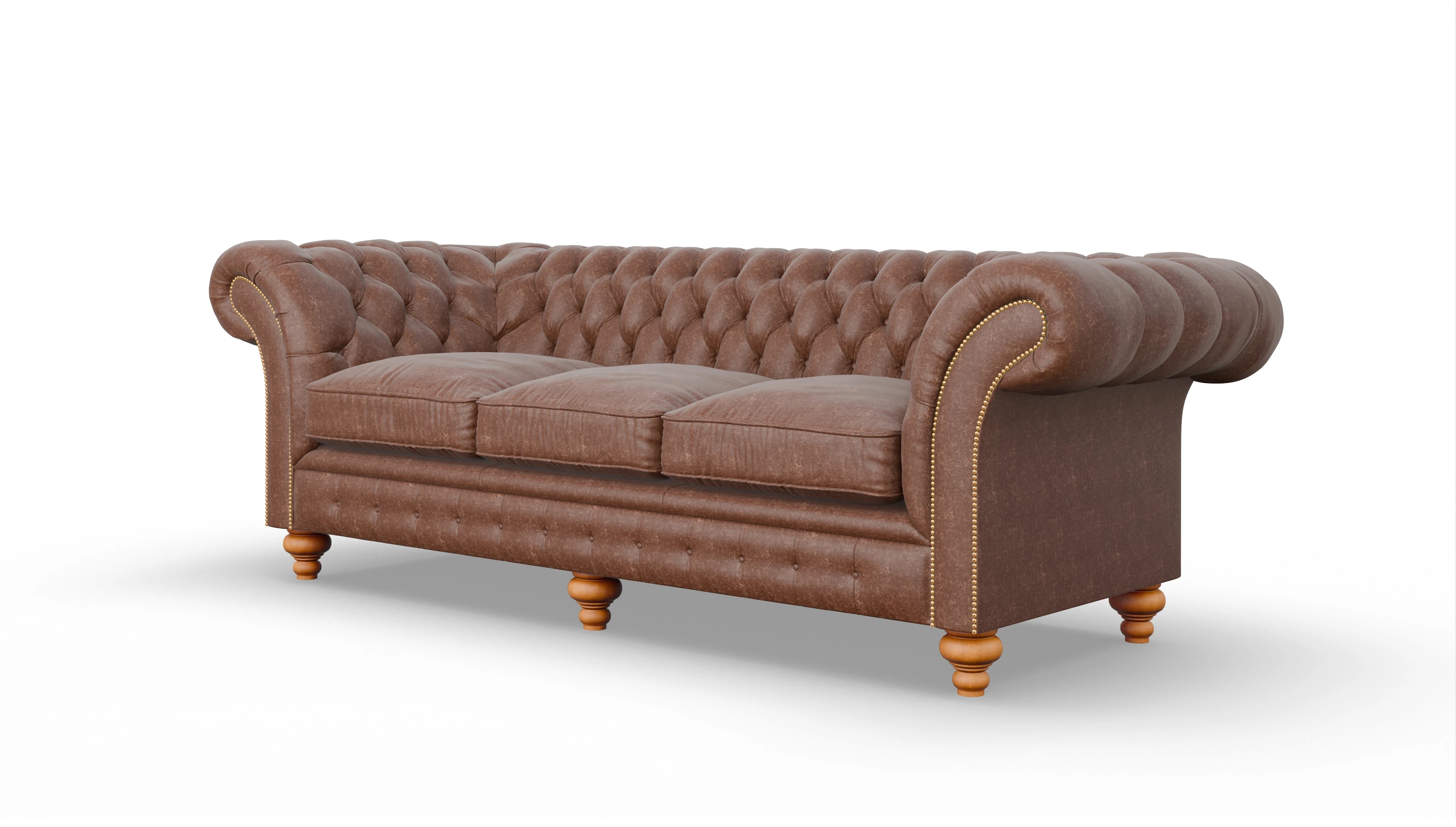 Ansicht des Produktes Knightsbridge 4-Sitzer in Leder braun