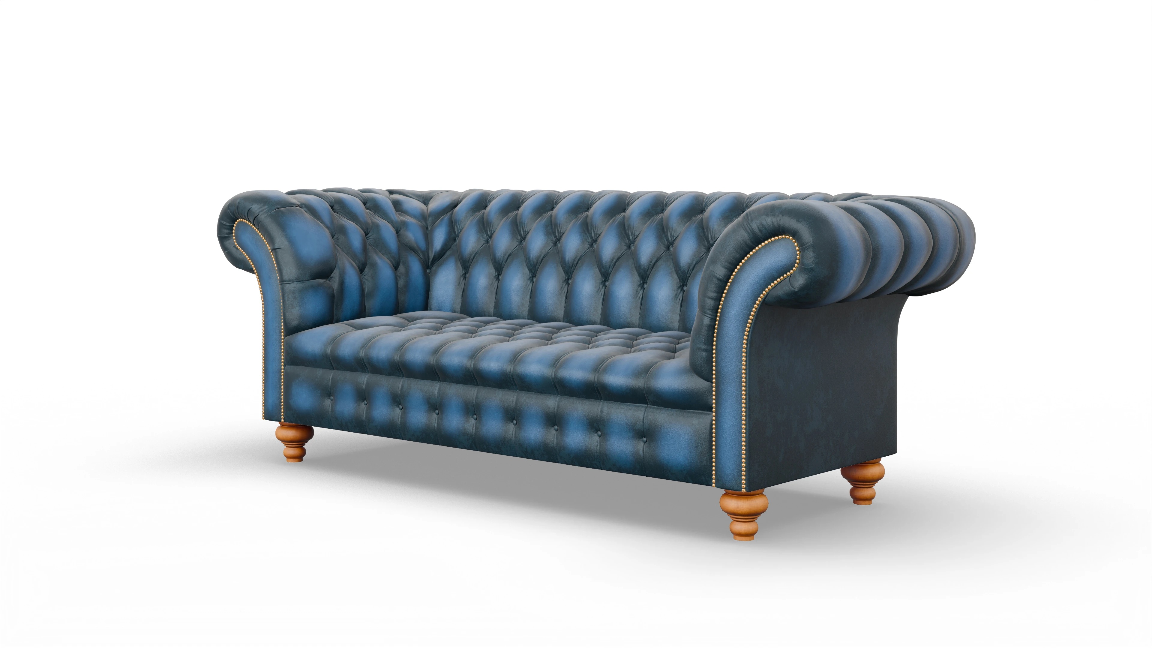 Ansicht des Produktes Mayfair 3-Sitzer in Leder blau