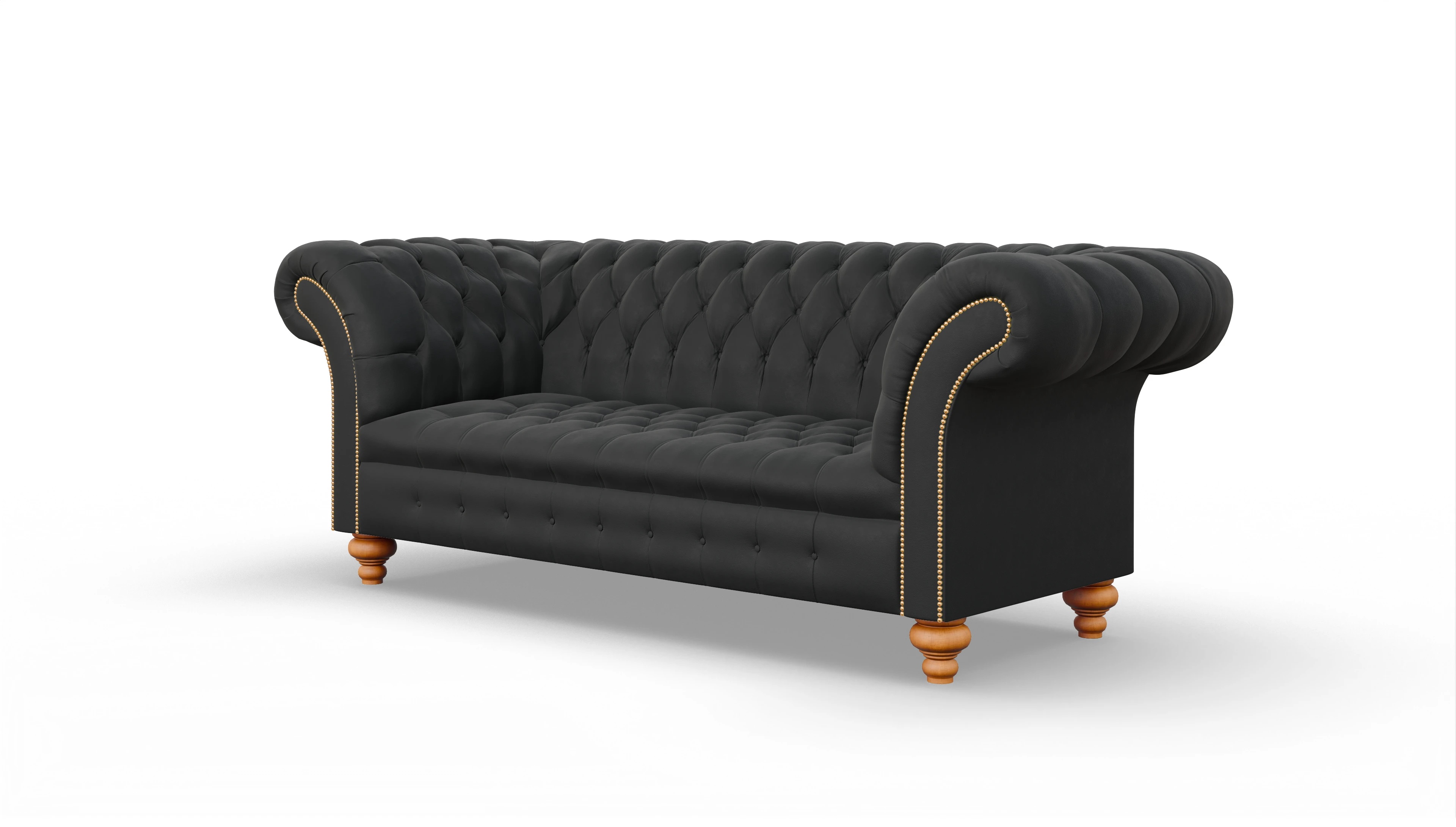 Ansicht des Produktes Mayfair 3-Sitzer in Leder schwarz