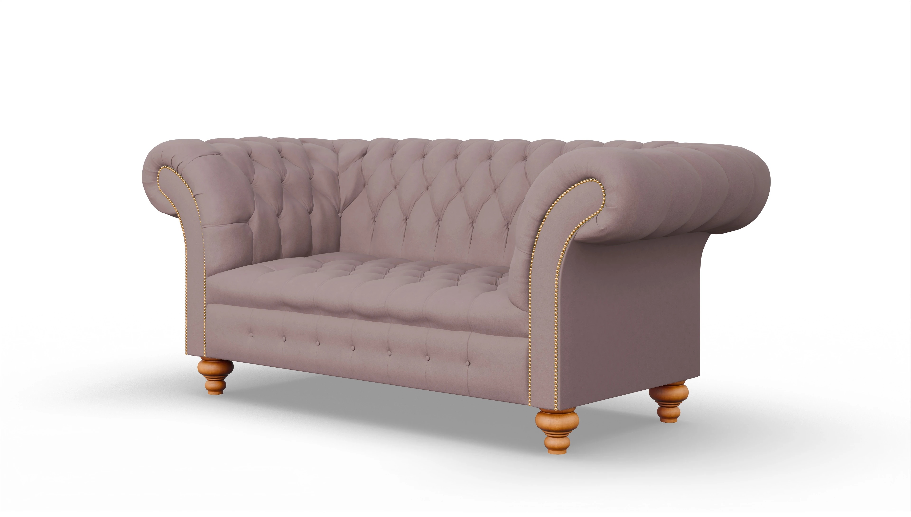 Kolonialstil-Sofa Mayfair Ansicht des Produktes Mayfair 2-Sitzer in Leder rot