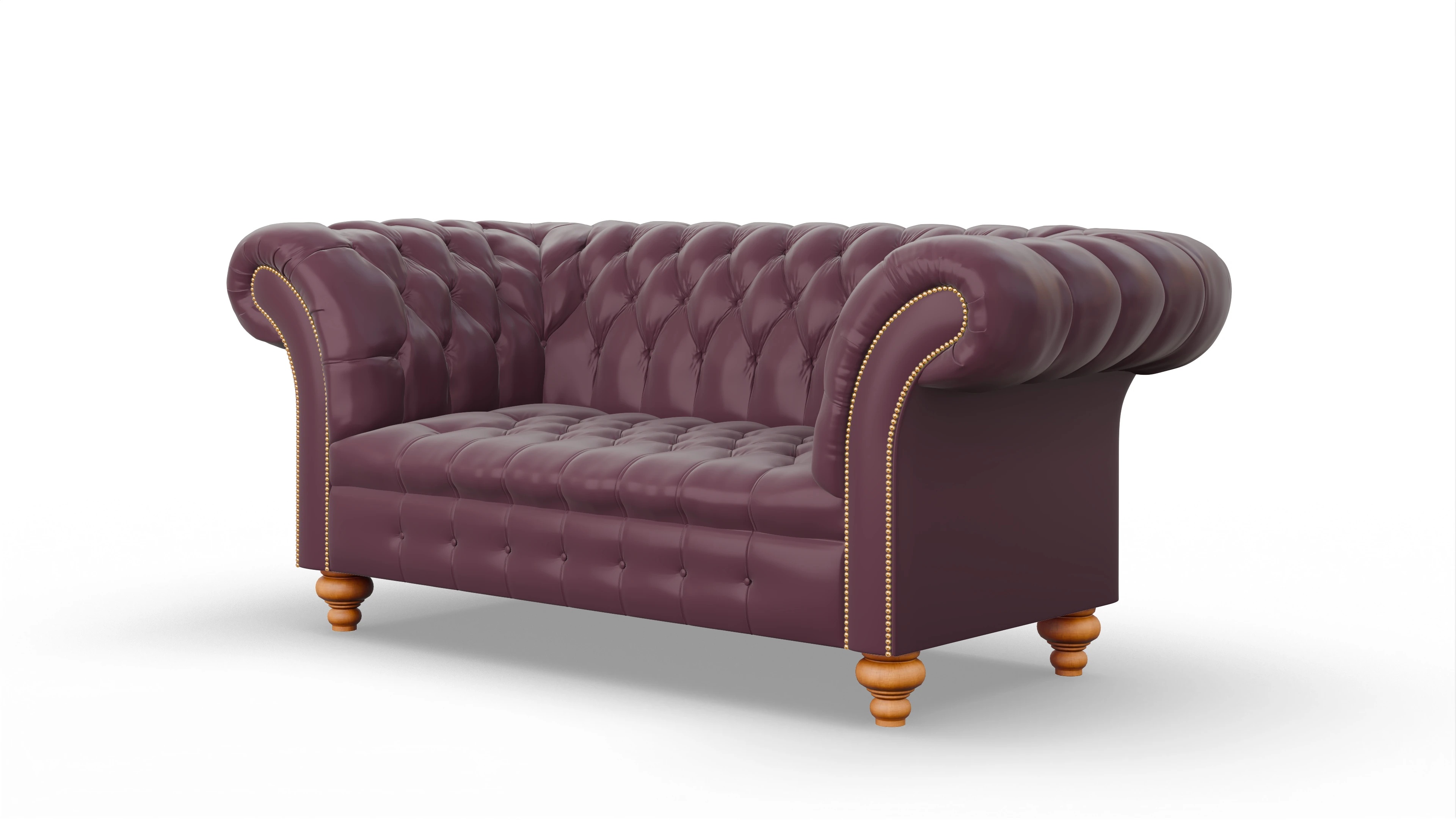 Kolonialstil-Sofa Mayfair Ansicht des Produktes Mayfair 2-Sitzer in Leder rot