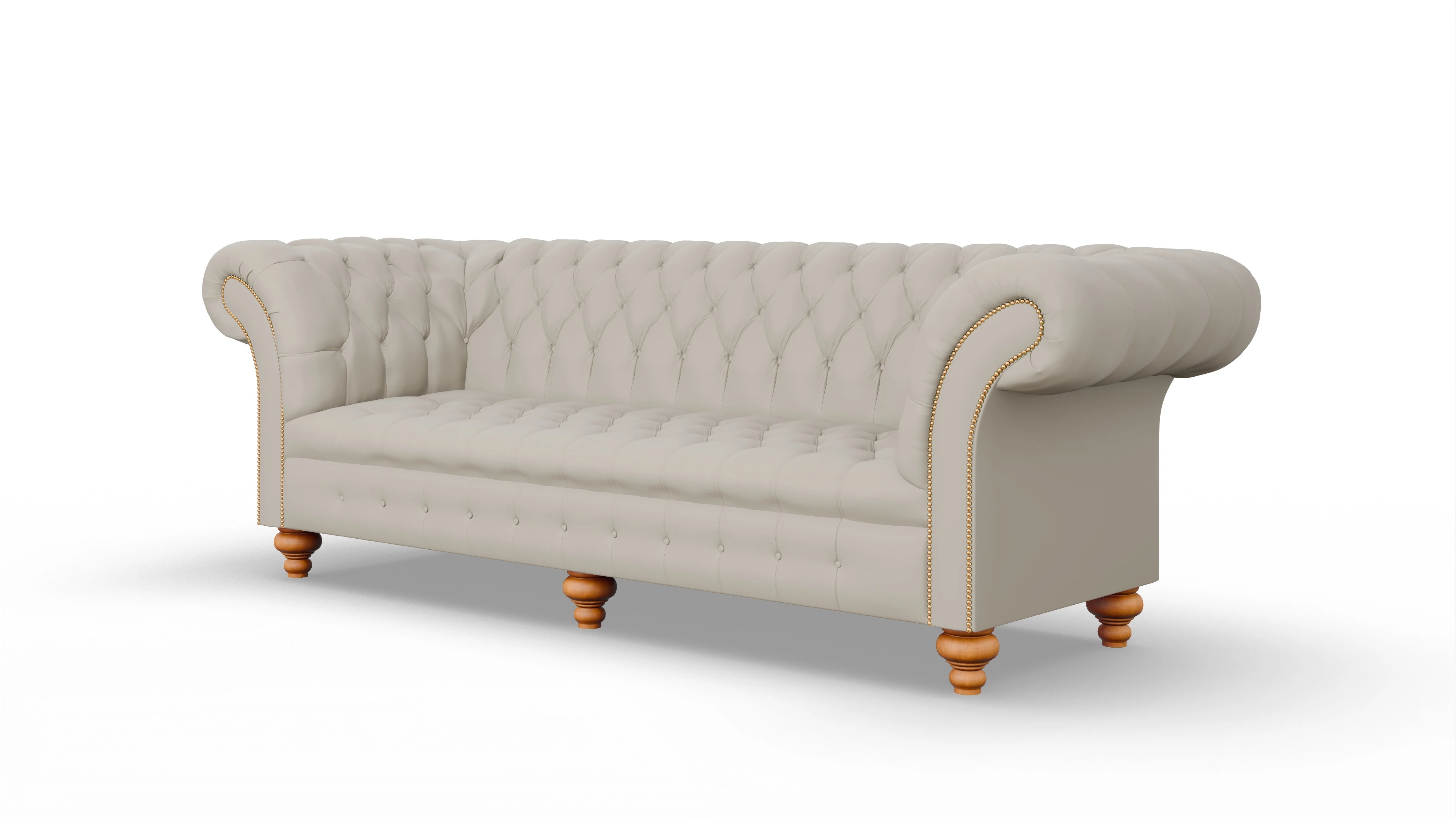 Kolonialstil-Sofa Mayfair Ansicht des Produktes Mayfair 4-Sitzer in Leder weiß
