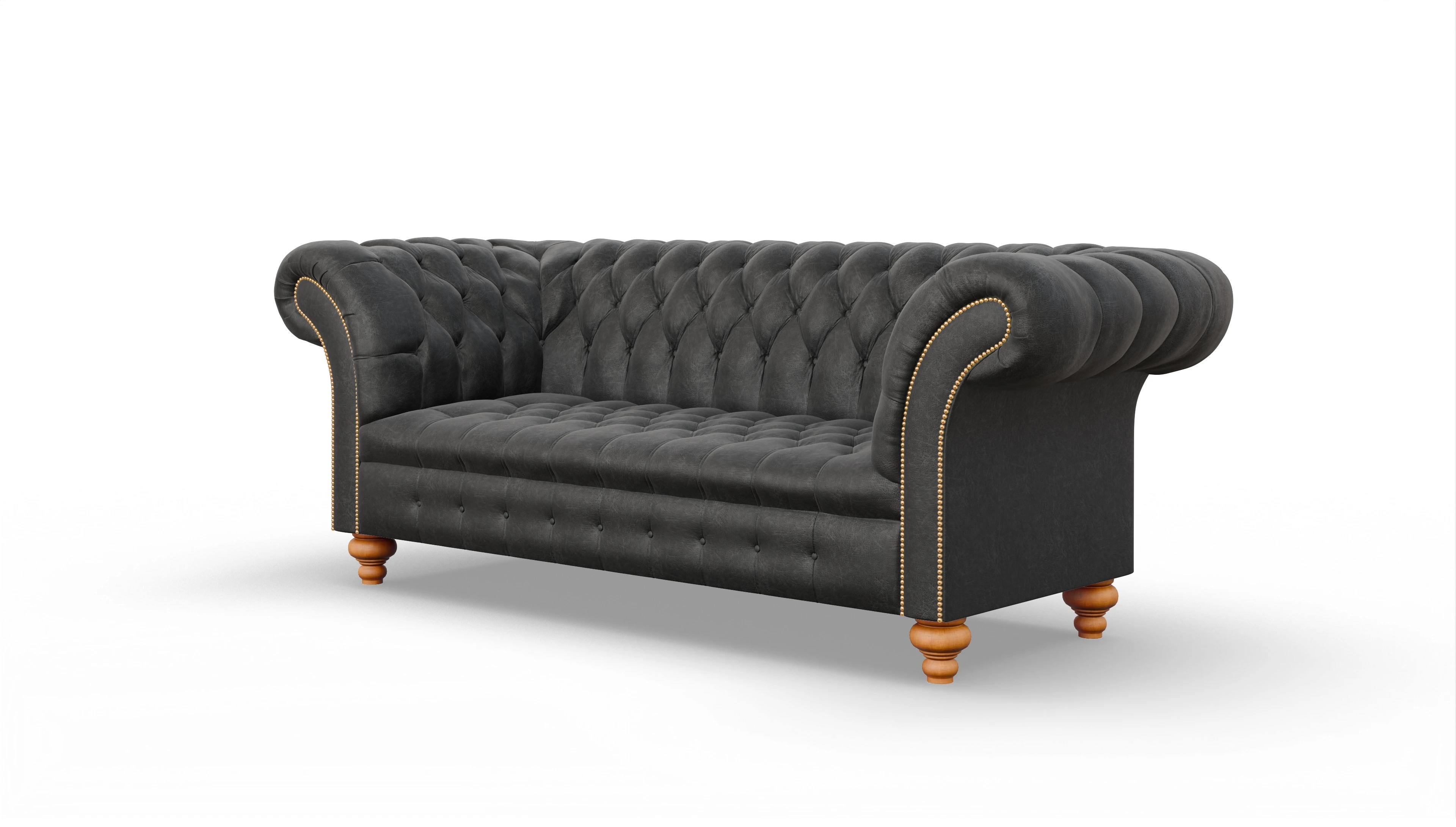 Ansicht des Produktes Mayfair 3-Sitzer in Leder schwarz